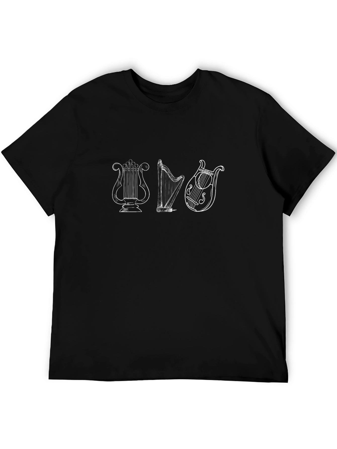 Lyre Harp T-Shirt: Classic Musical Instrument Tee