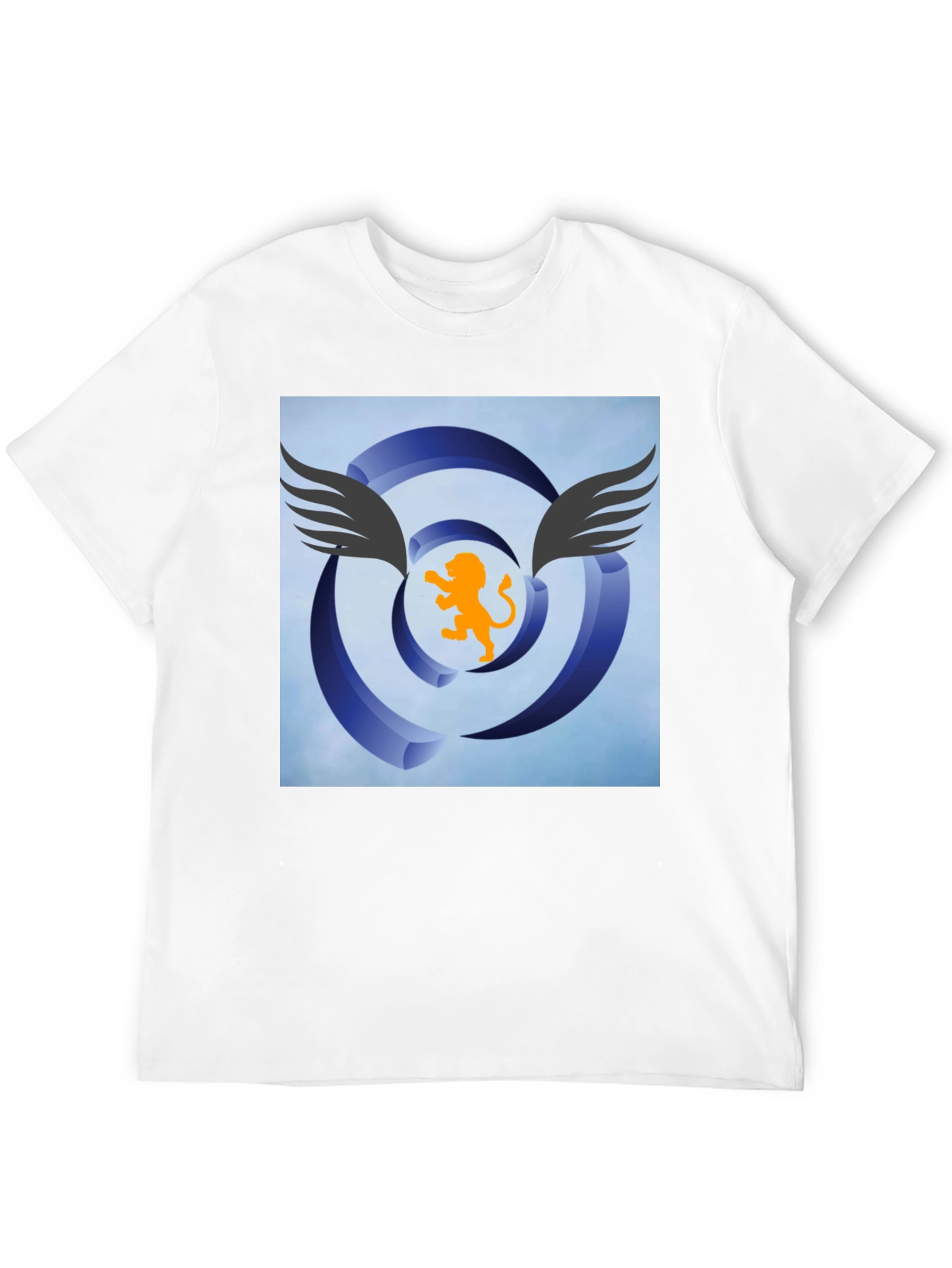Winged Lion Graphic Tee - Stylish Black Cotton Shirt