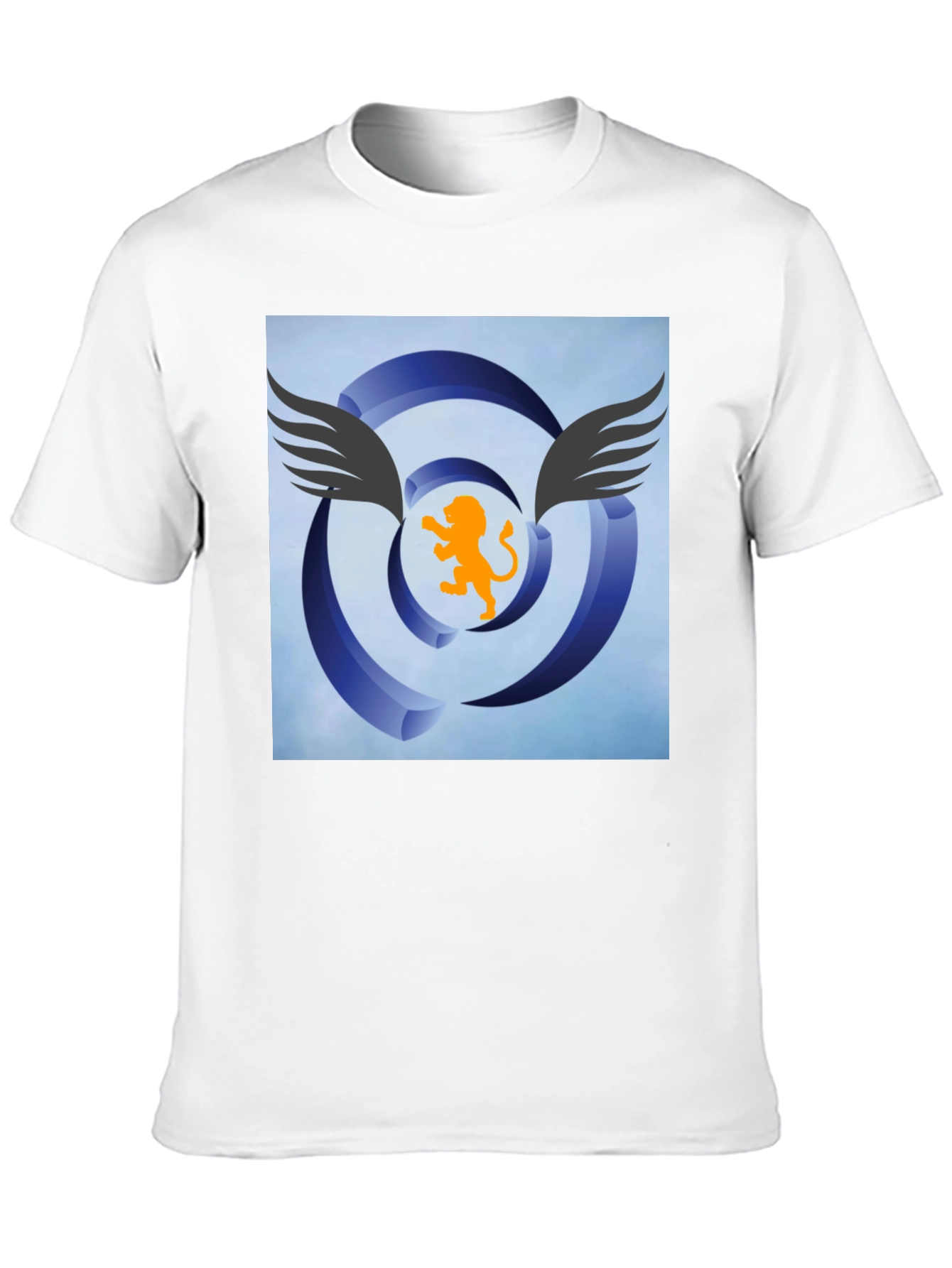 Winged Lion Graphic Tee - Stylish Black Cotton Shirt