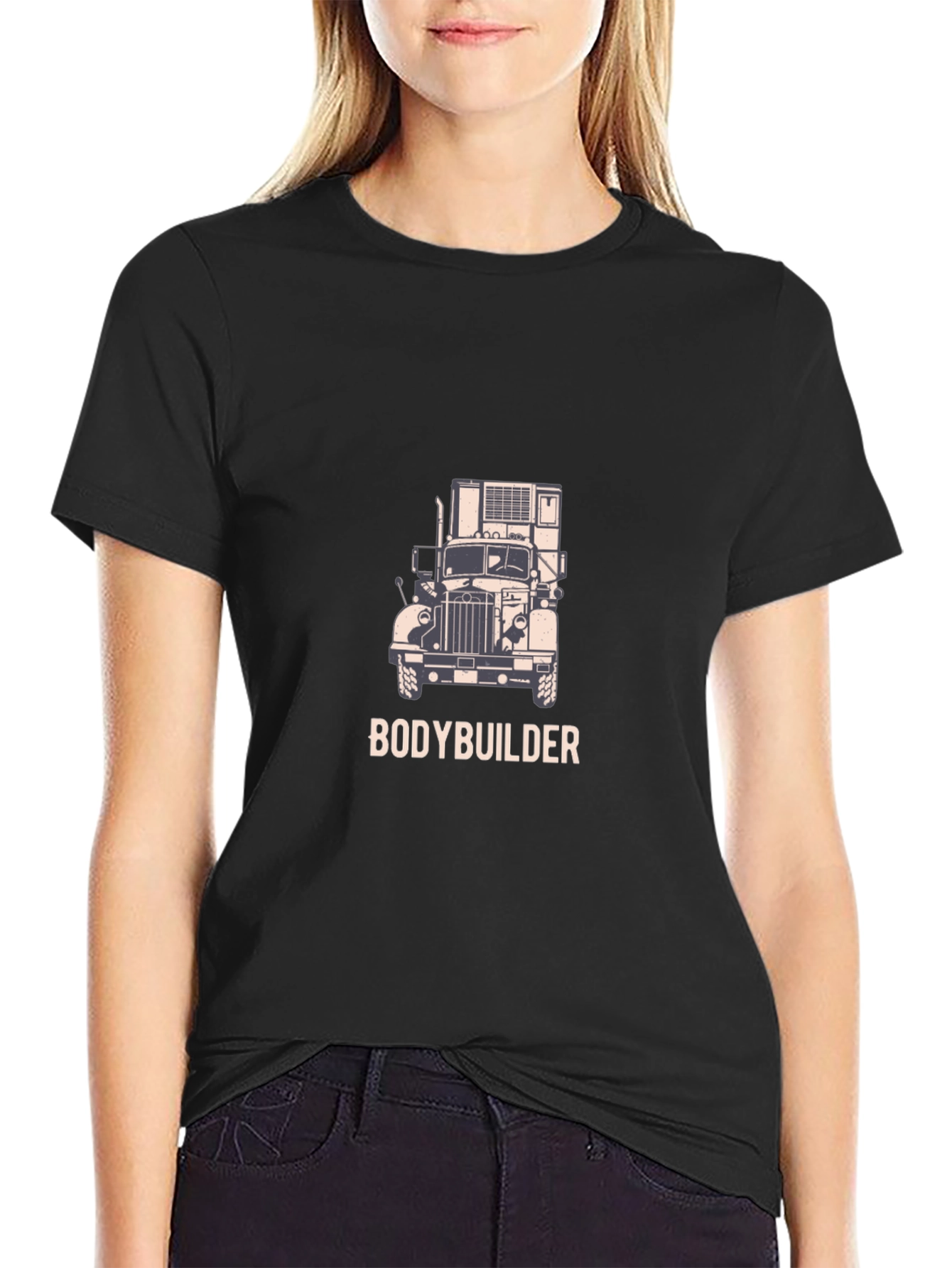 Bodybuilder Truck Graphic Tee - Black
