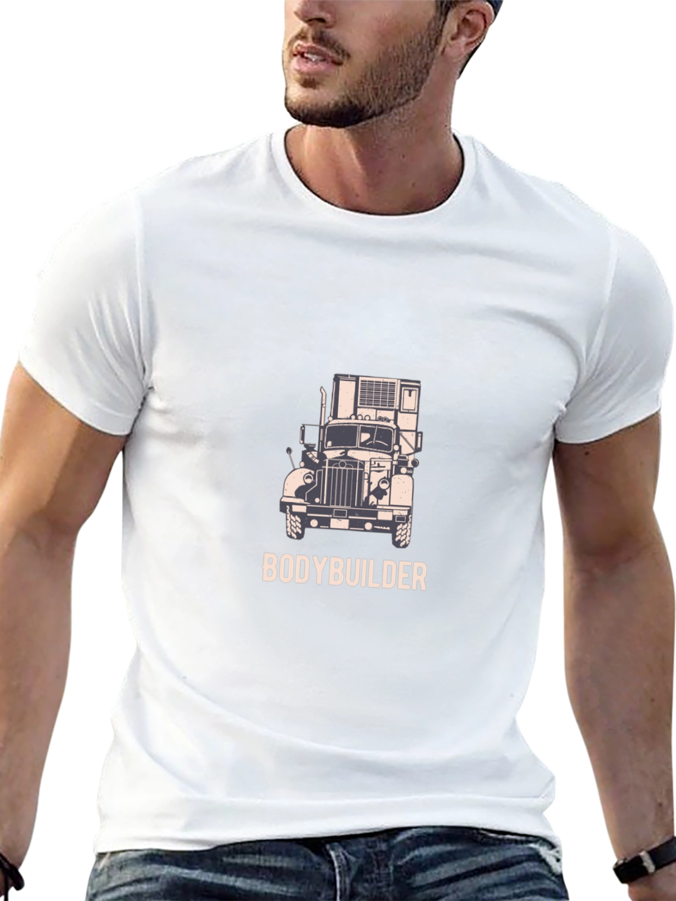 Bodybuilder Truck Graphic Tee - Black