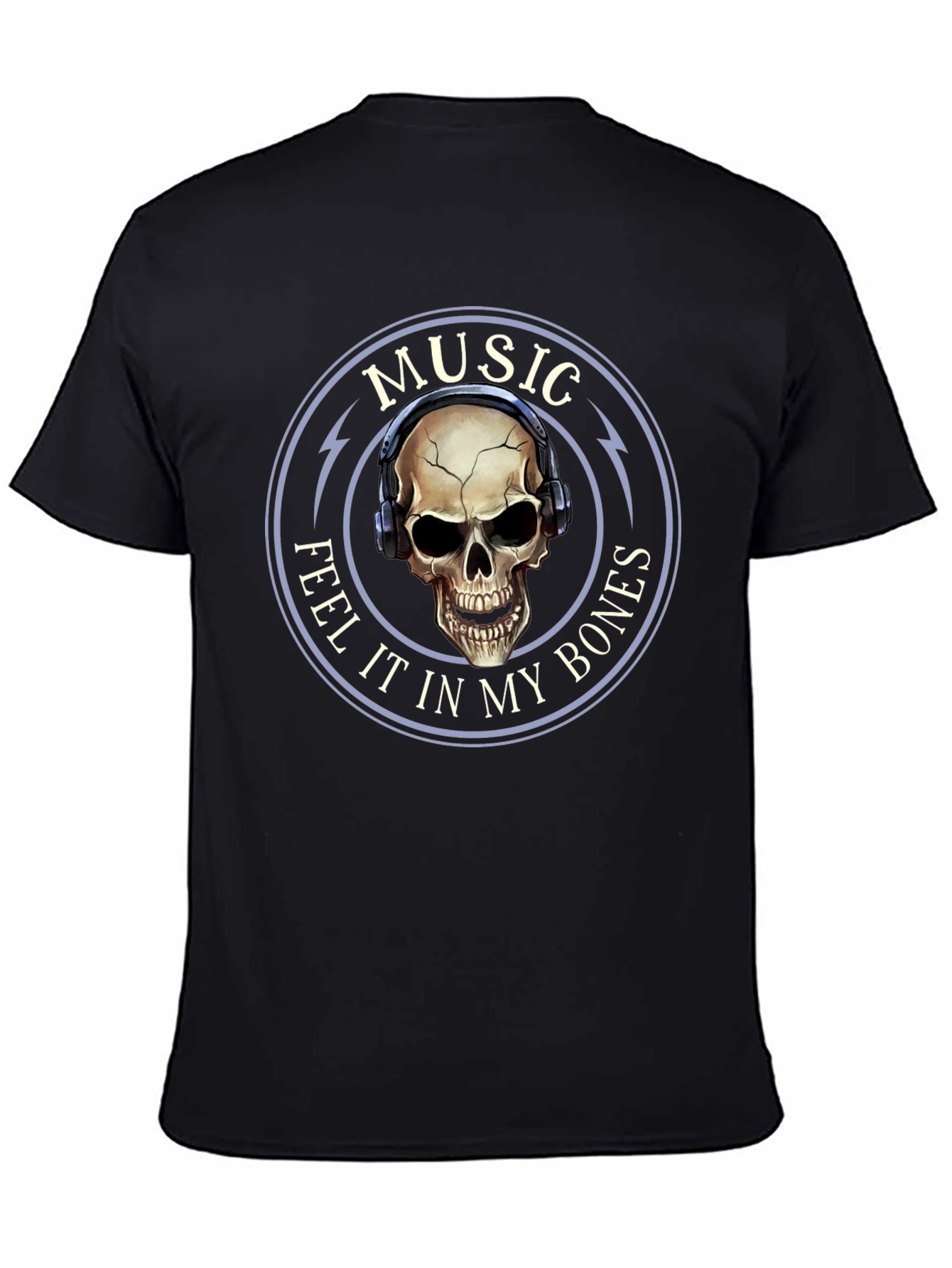 Music Feel It In My Bones Skull Tee