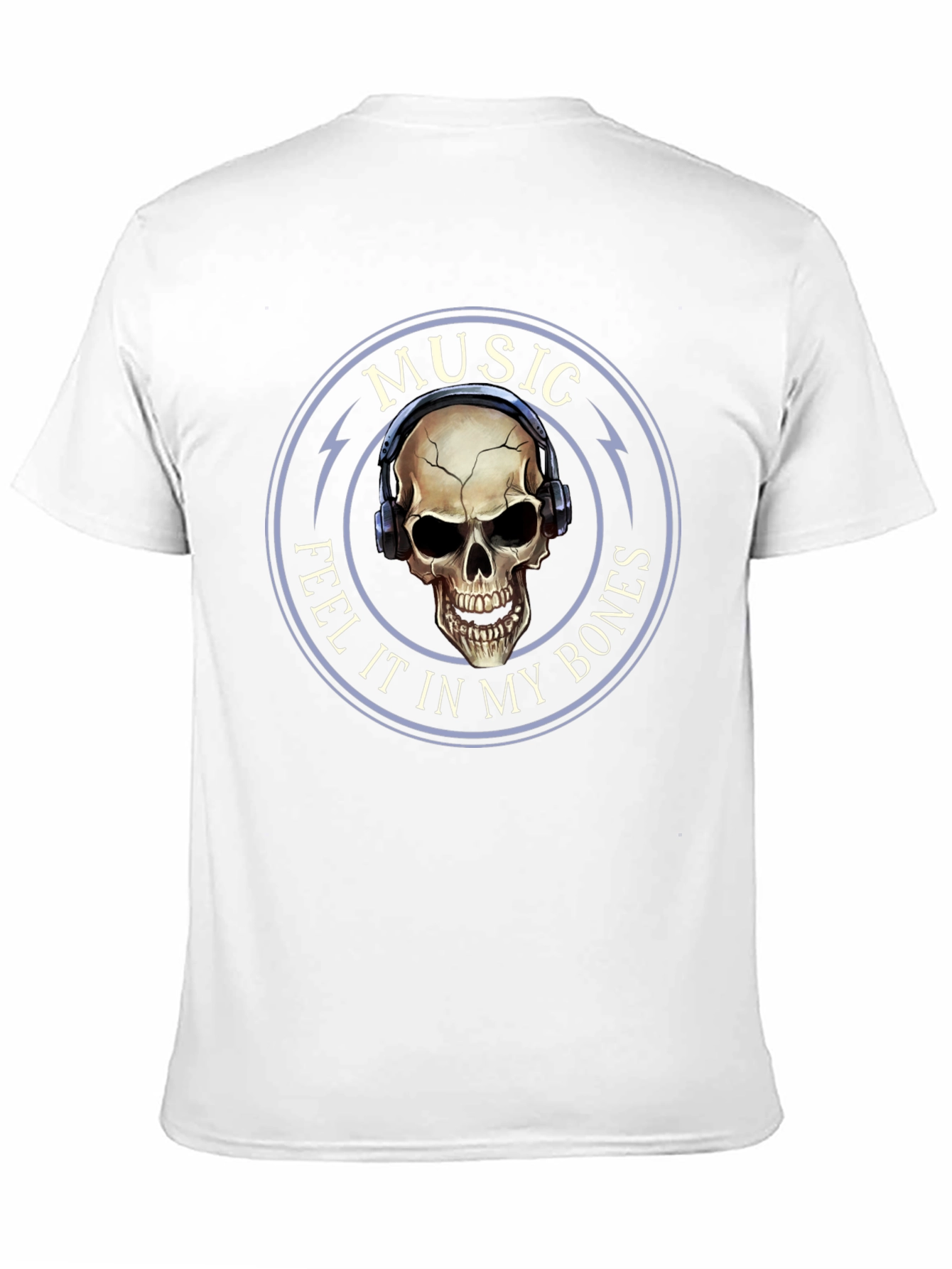 Music Feel It In My Bones Skull Tee