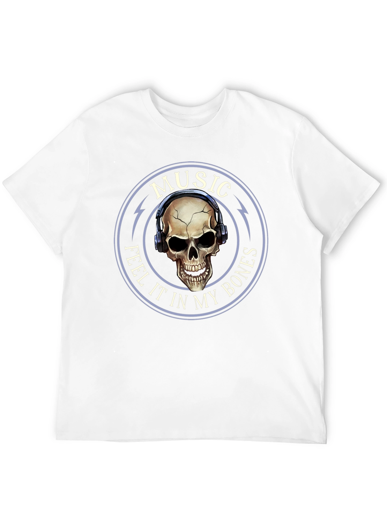 Music Feel It In My Bones Skull Tee