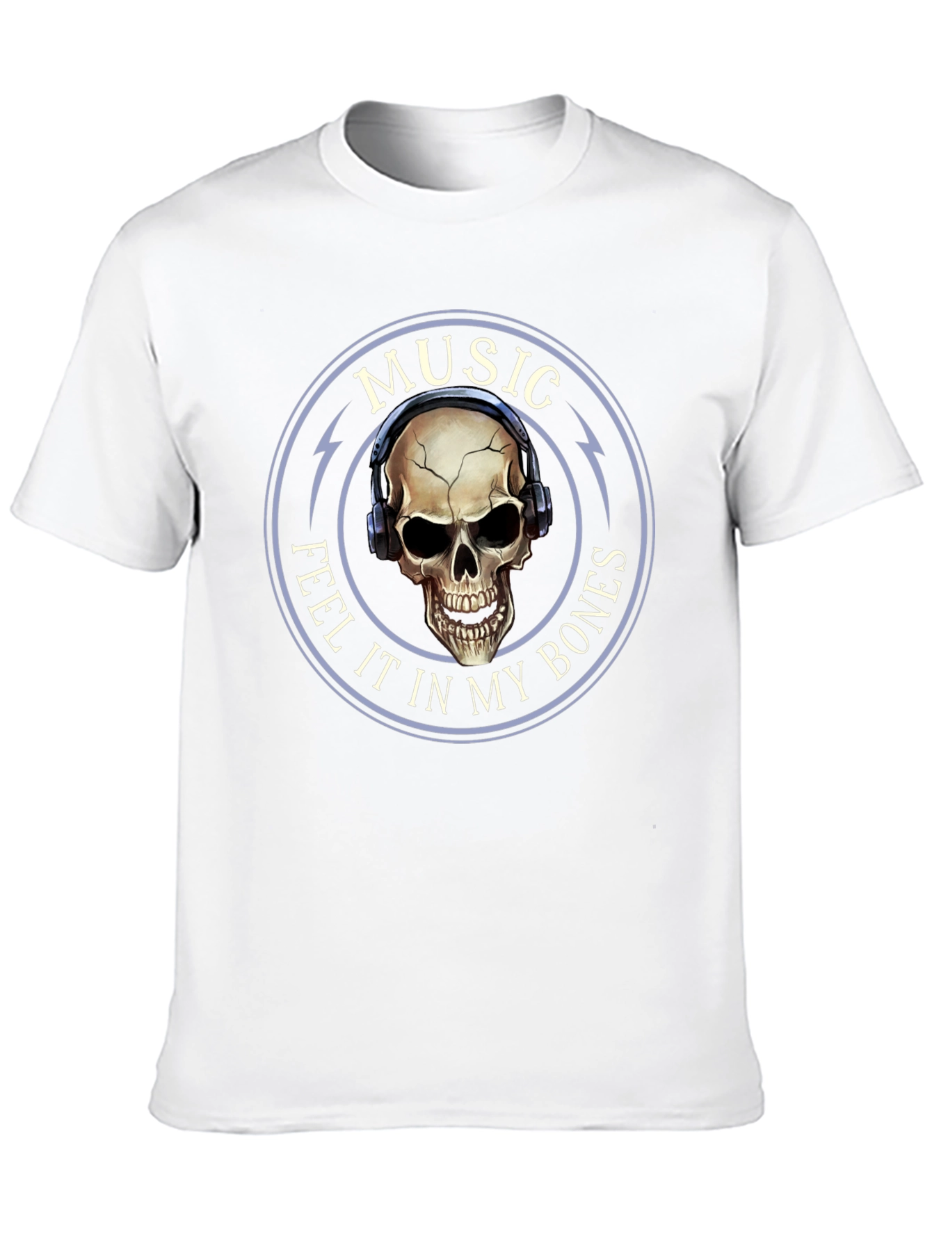 Music Feel It In My Bones Skull Tee