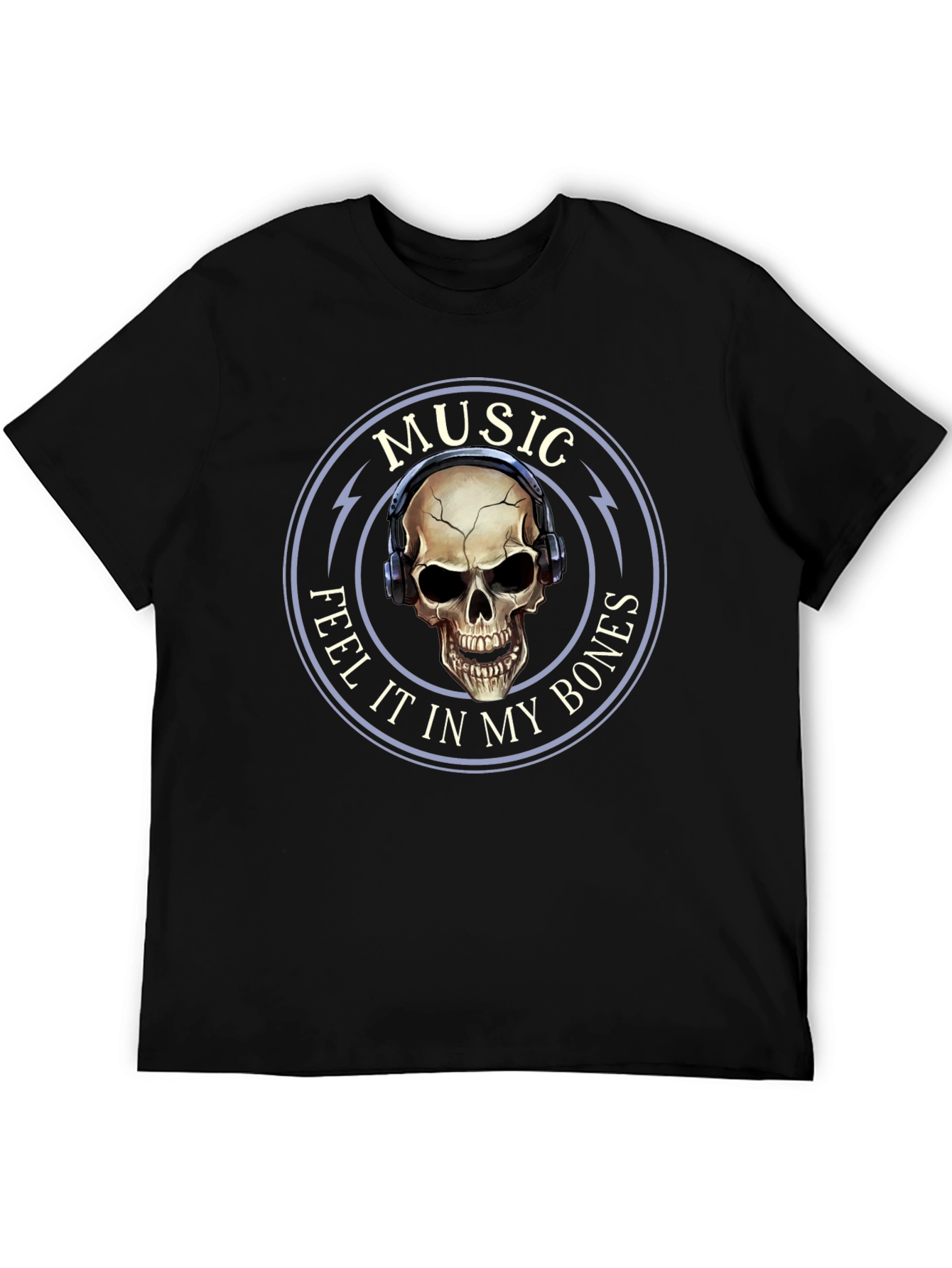Music Feel It In My Bones Skull Tee