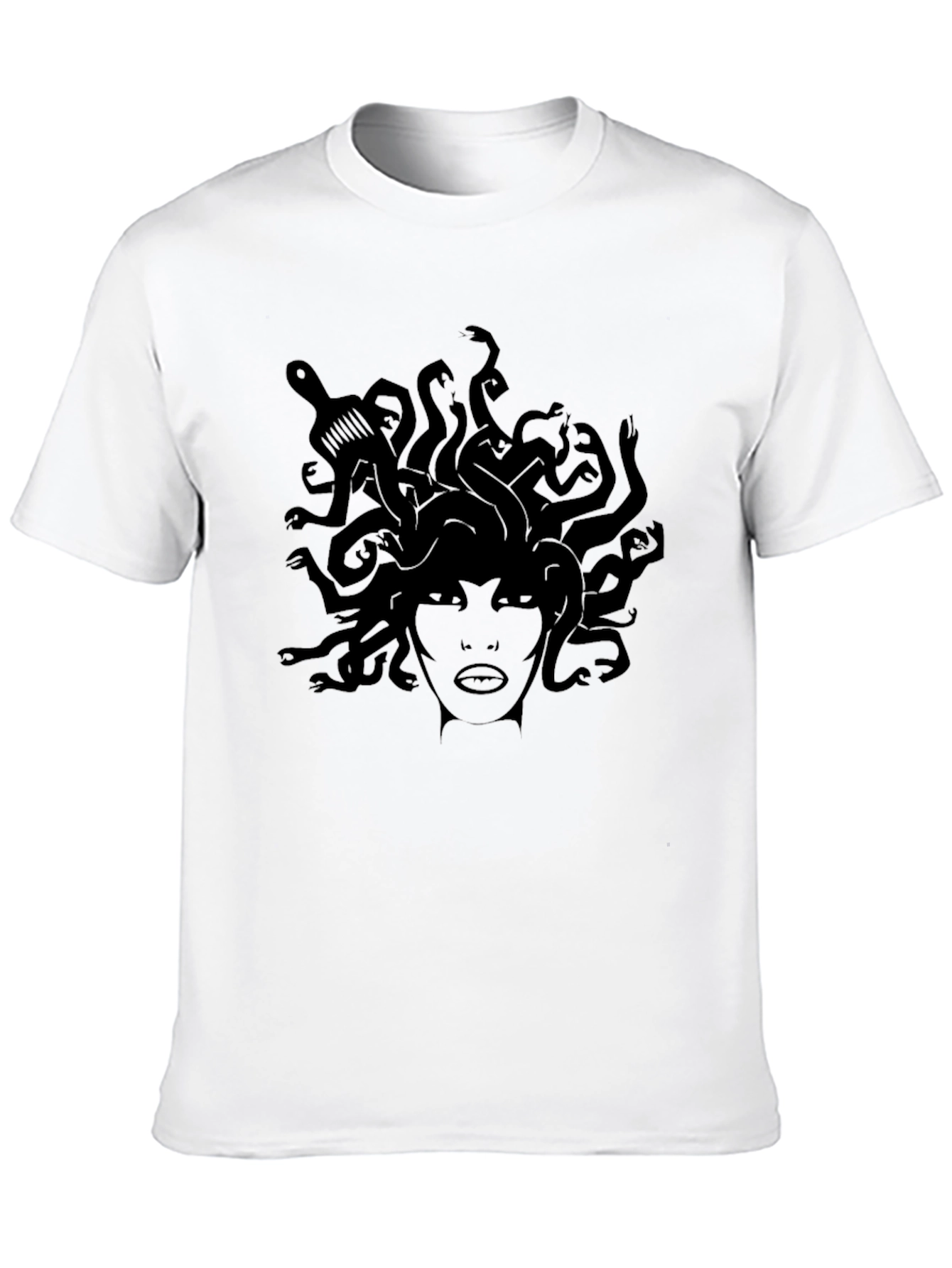 Medusa Graphic Print Black T-Shirt