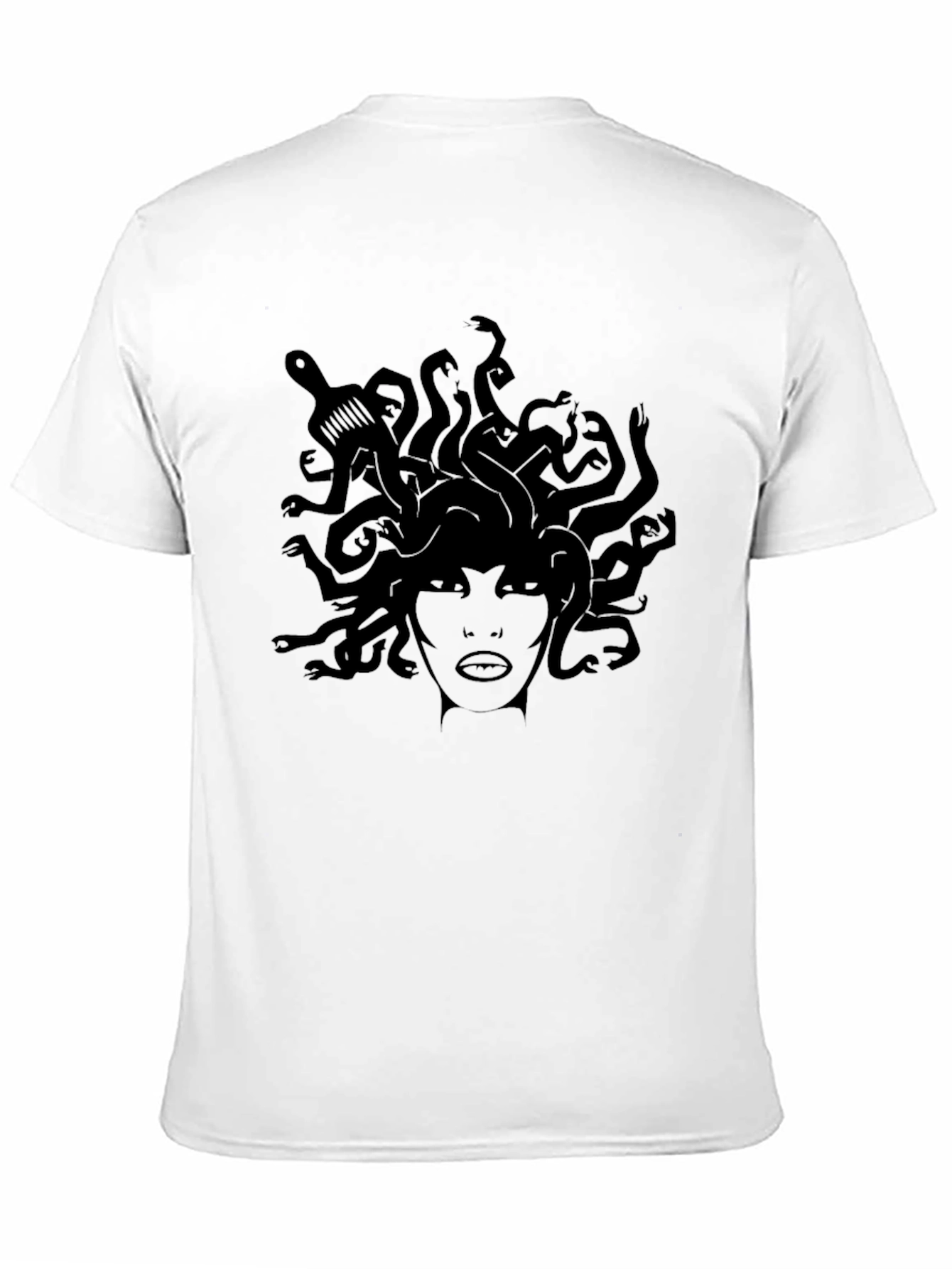 Medusa Graphic Print Black T-Shirt