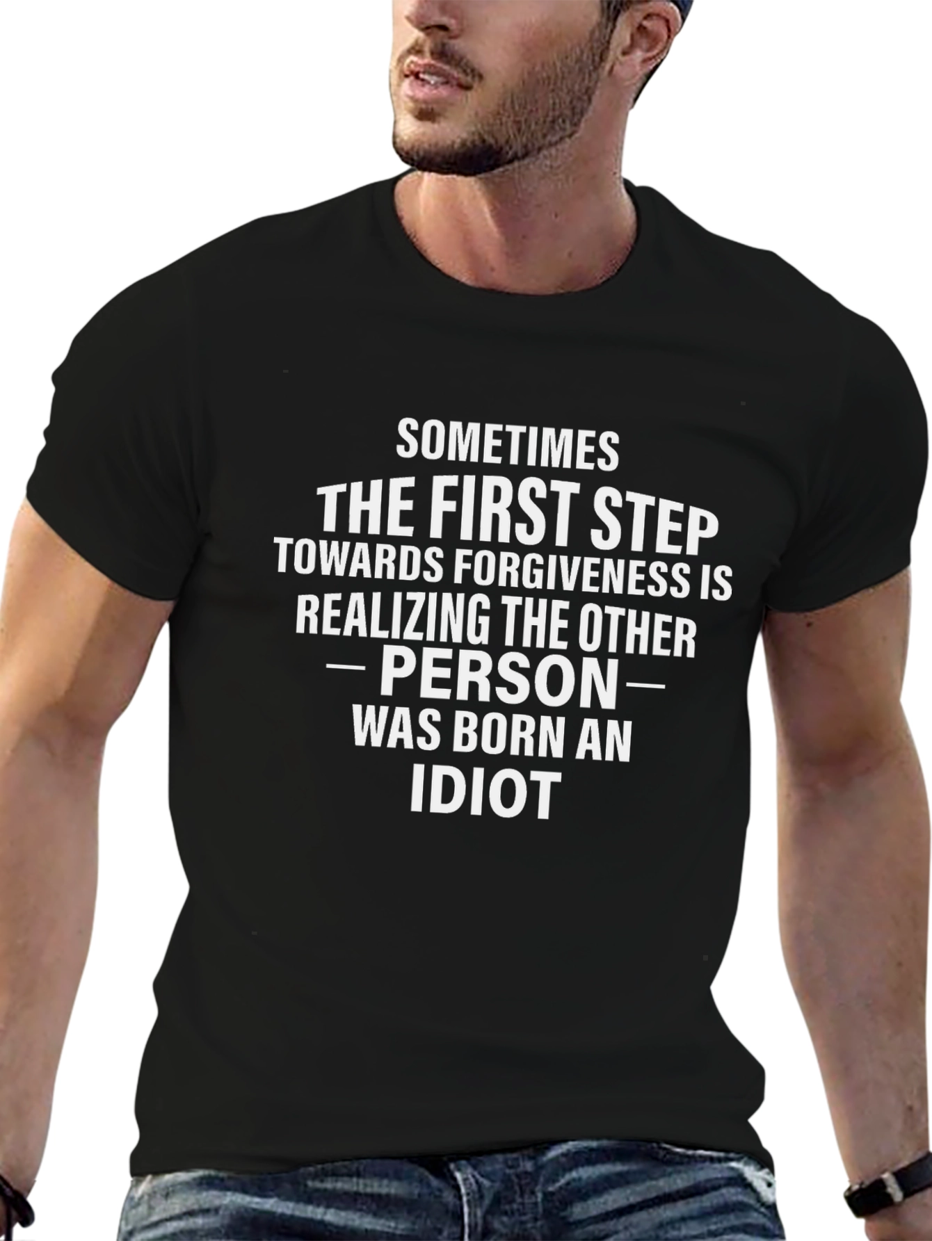 Funny Born An Idiot Graphic Tee