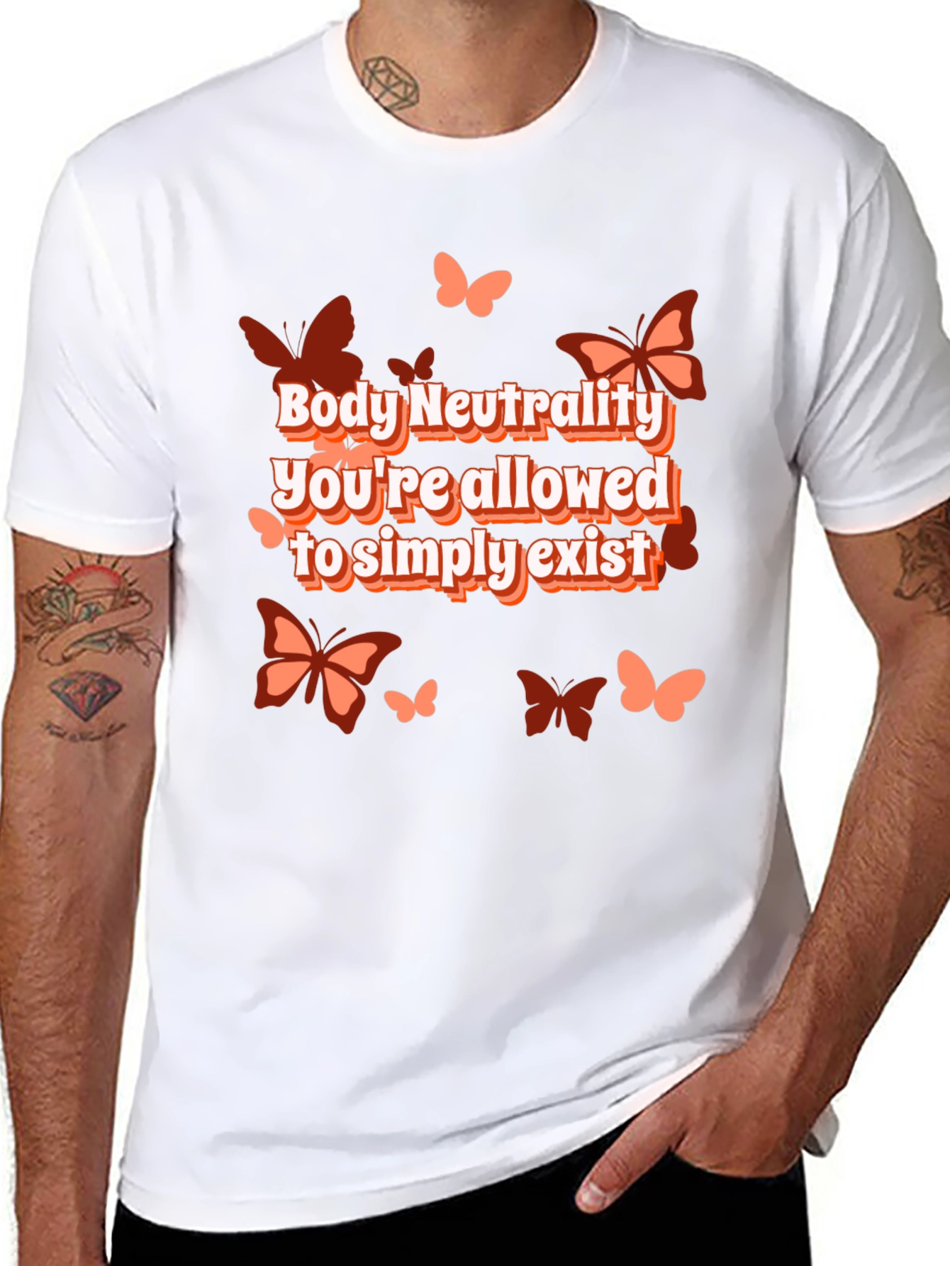 Body Neutrality Butterfly Graphic T-Shirt