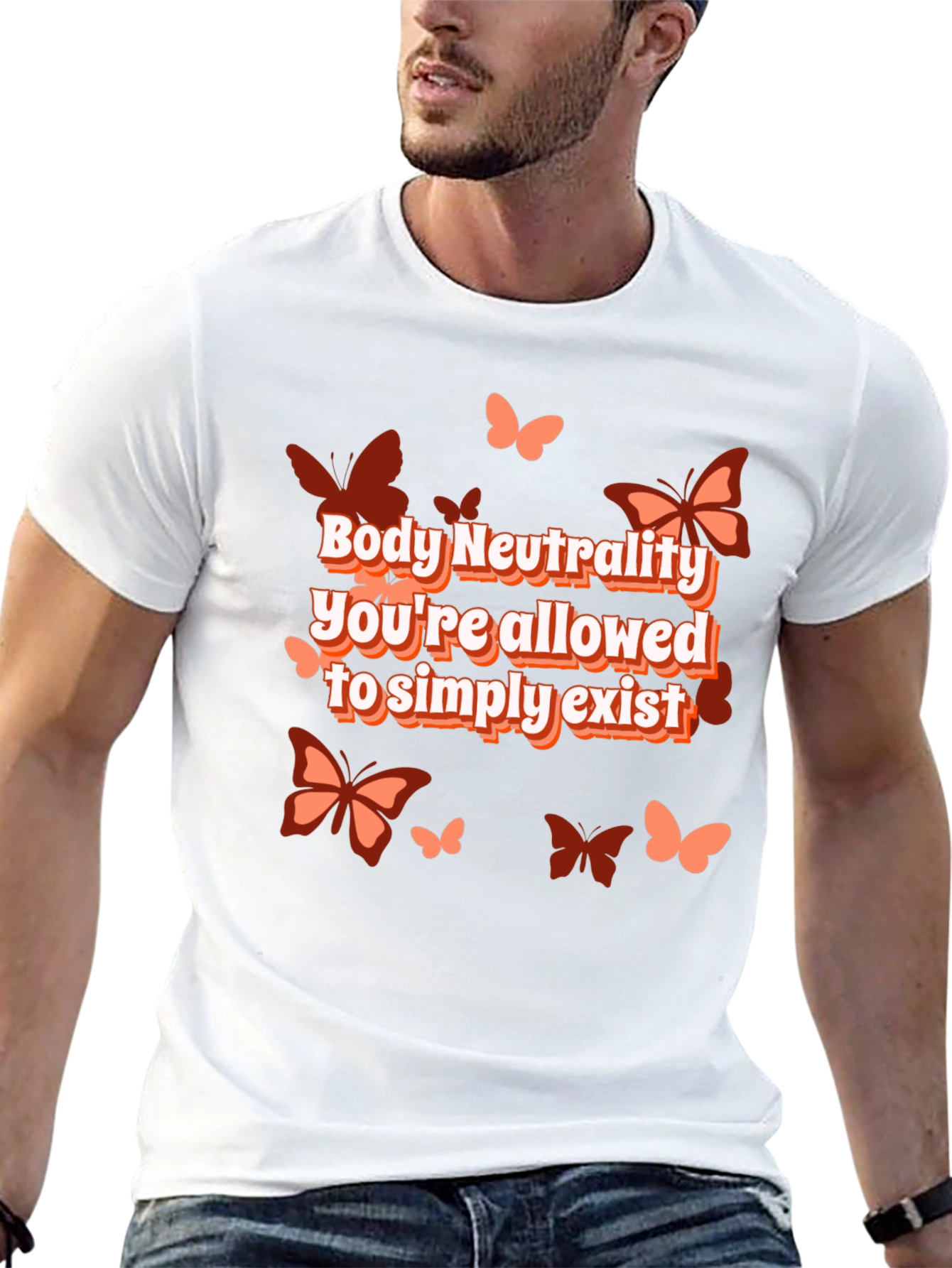 Body Neutrality Butterfly Graphic T-Shirt