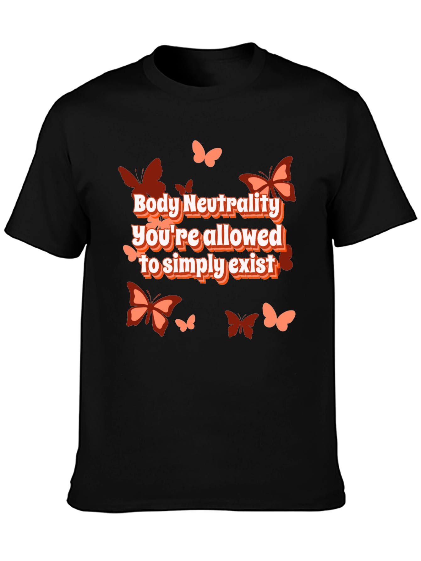 Body Neutrality Butterfly Graphic T-Shirt