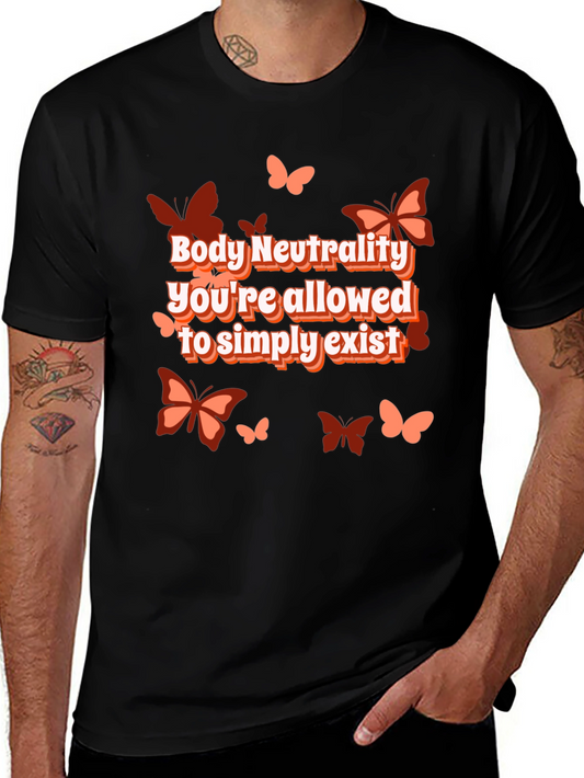 Body Neutrality Butterfly Graphic T-Shirt