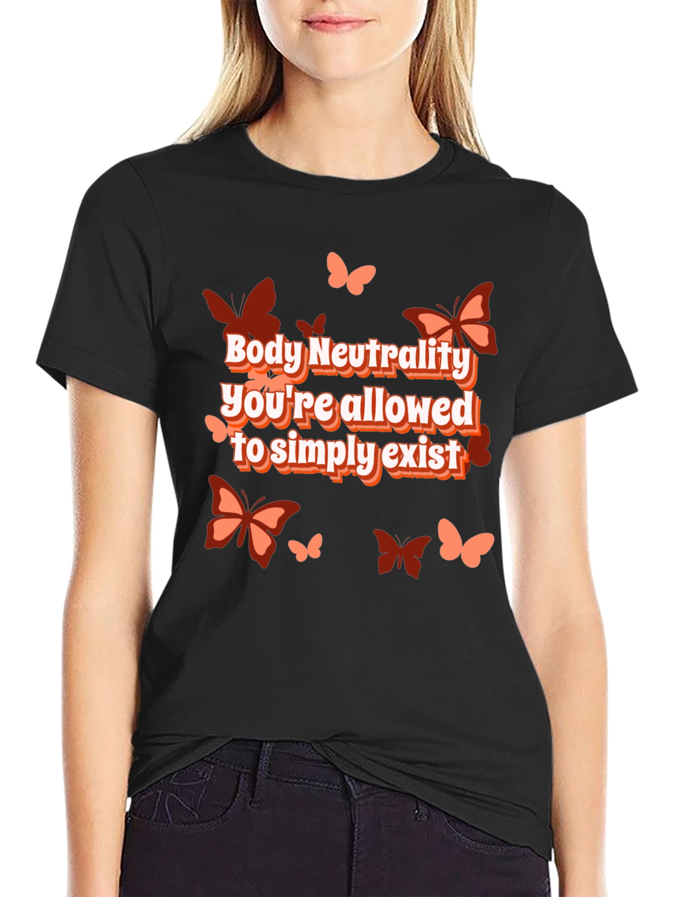 Body Neutrality Butterfly Graphic T-Shirt