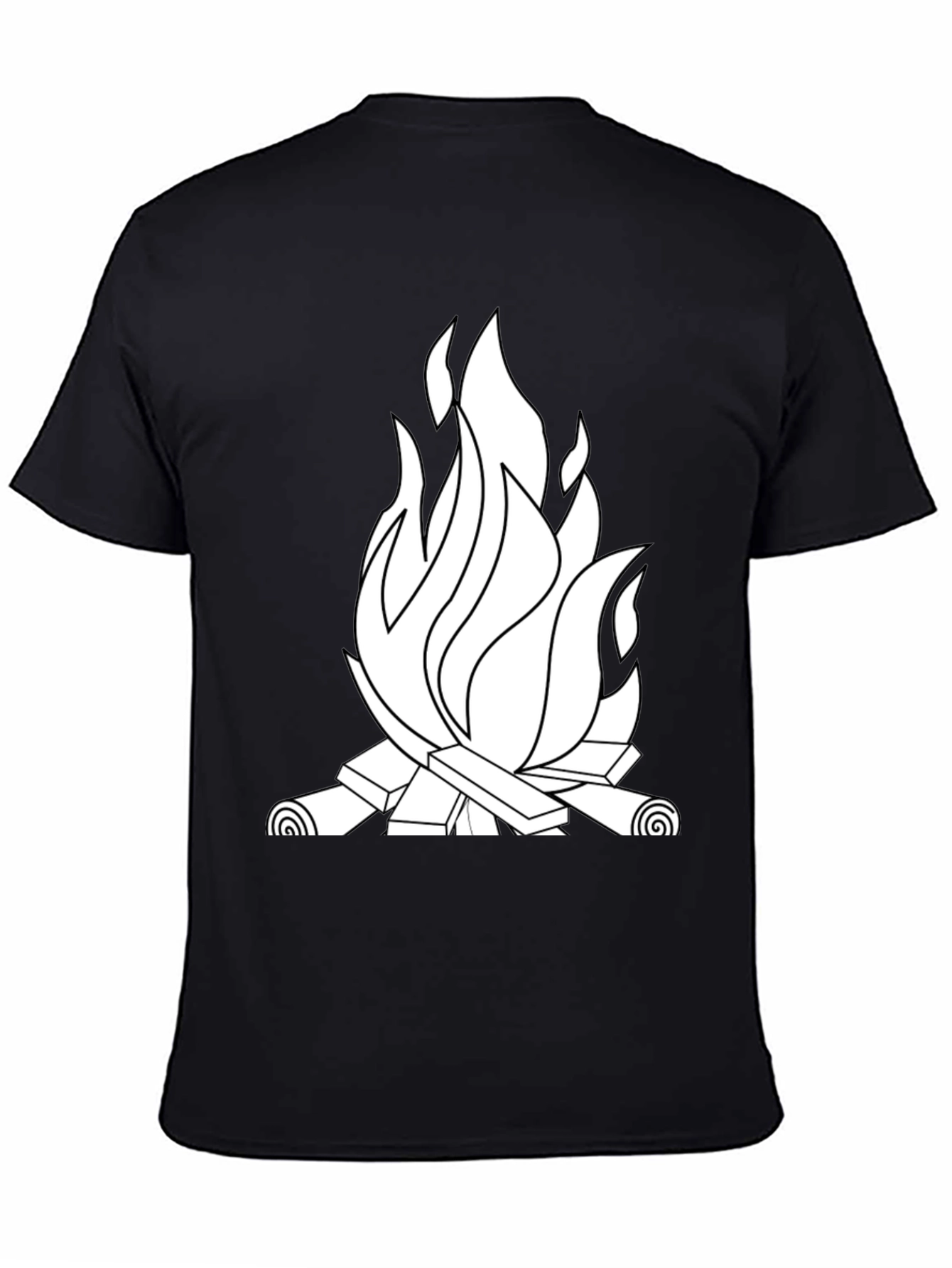 Campfire Graphic Tee - Black Cotton Blend
