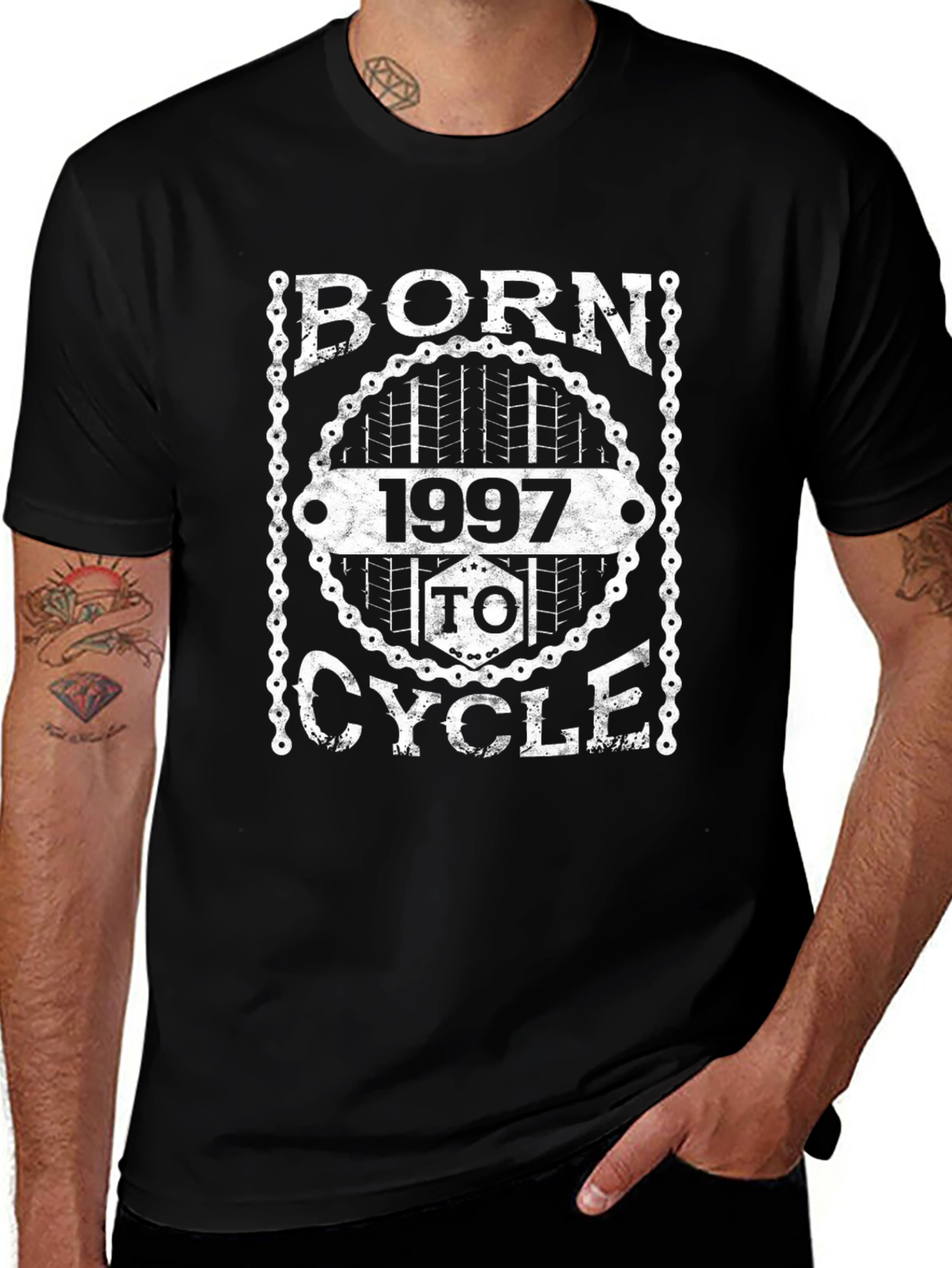 Born 1997 to Cycle T-Shirt - Black