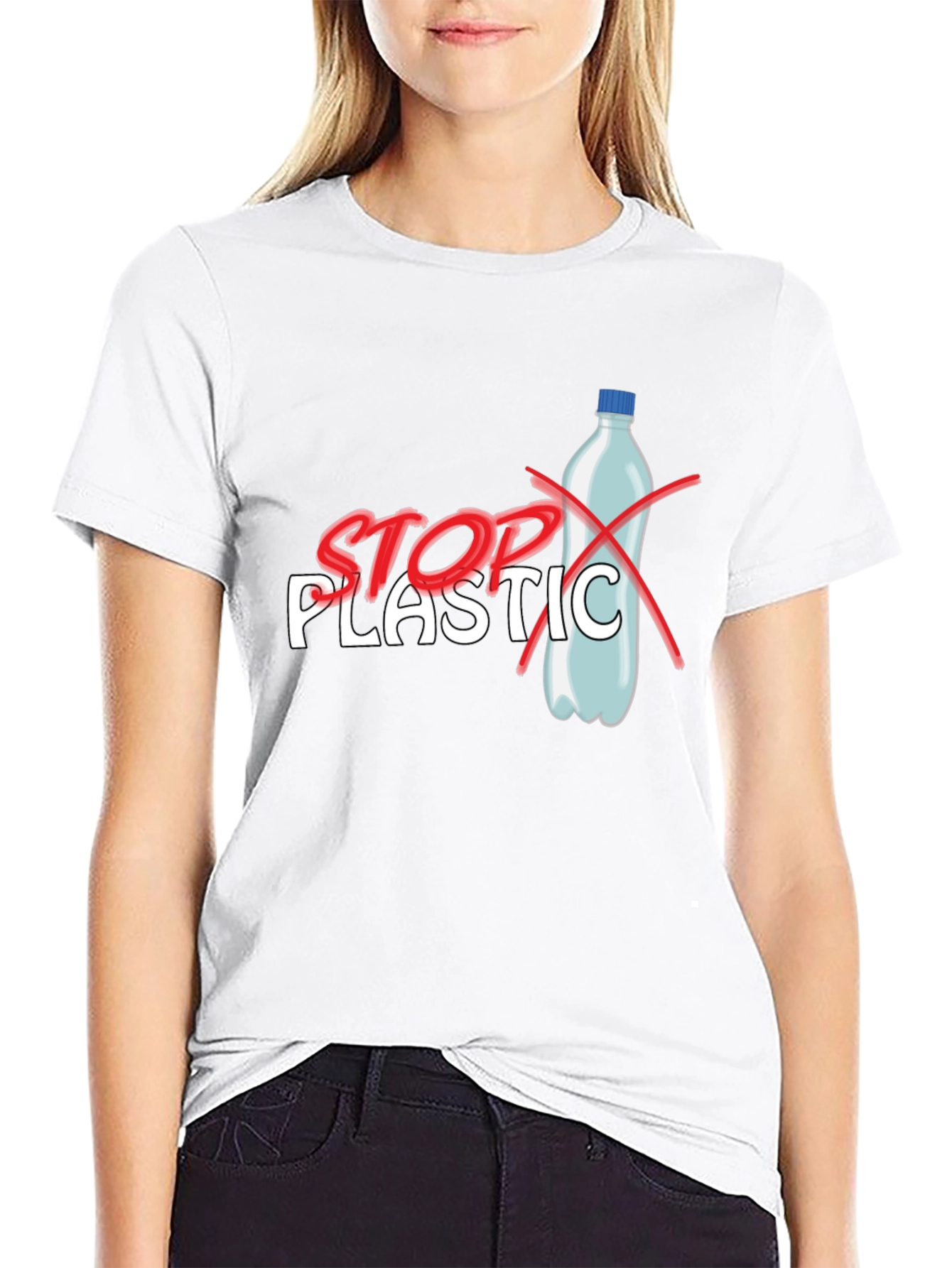 Stop Plastic T-Shirt - Environmental Awareness Tee