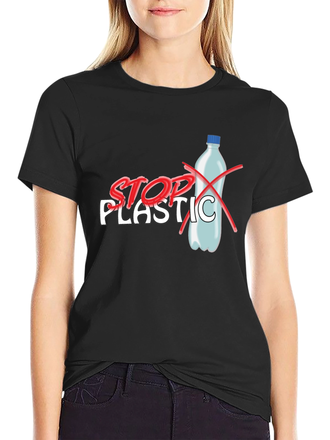 Stop Plastic T-Shirt - Environmental Awareness Tee
