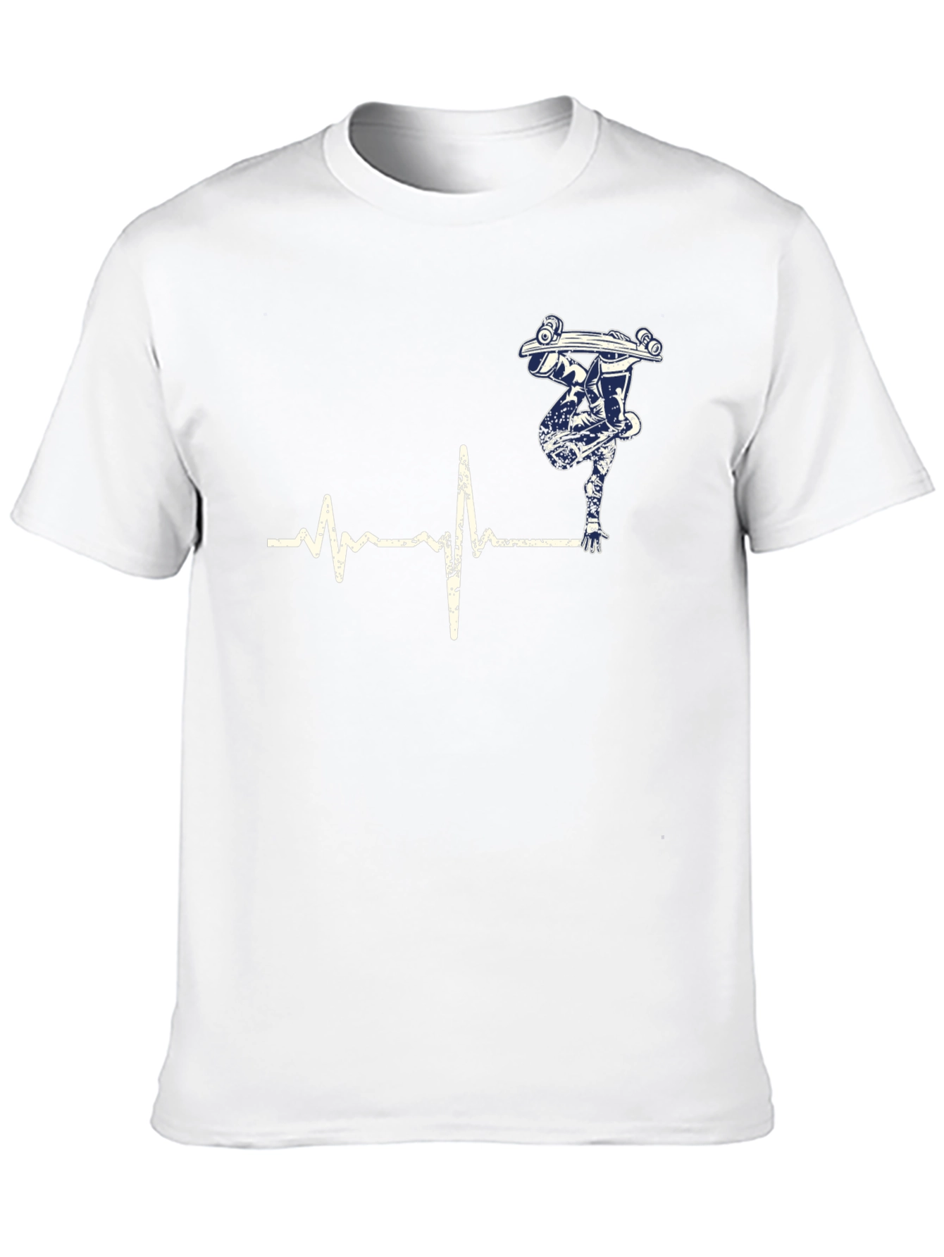 Skater Heartbeat Black T-Shirt