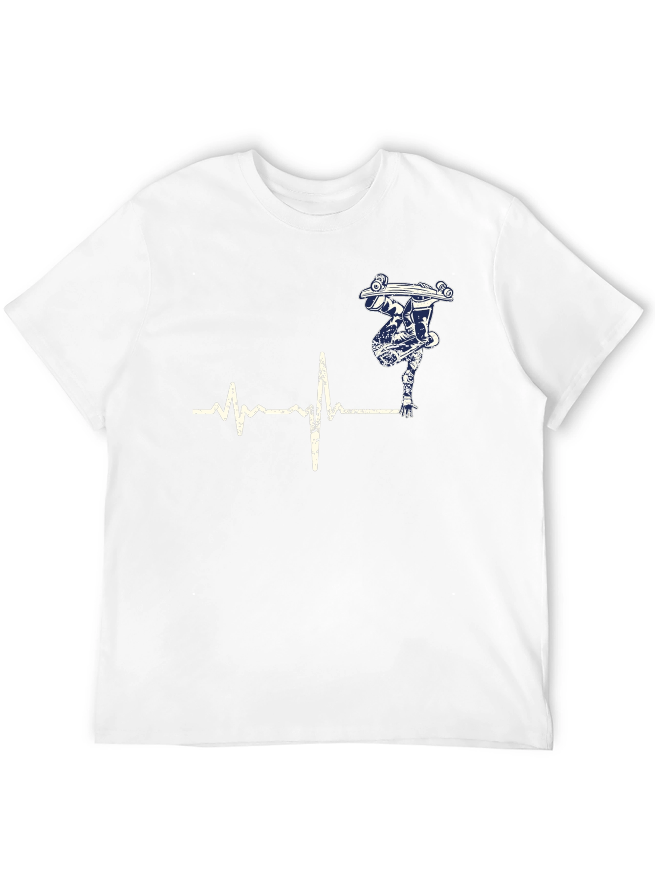 Skater Heartbeat Black T-Shirt