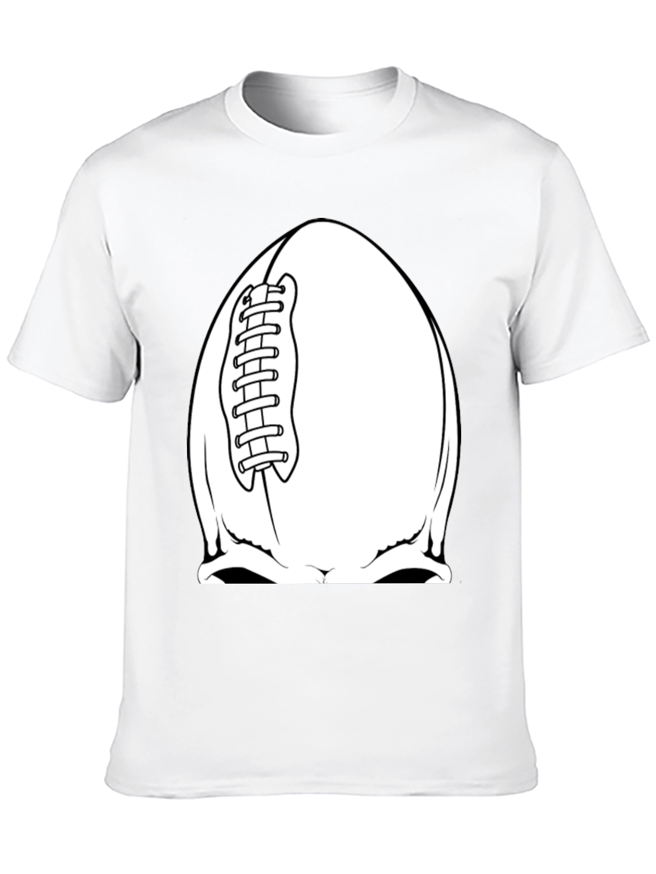 Football Skull Graphic Tee - Black T-Shirt