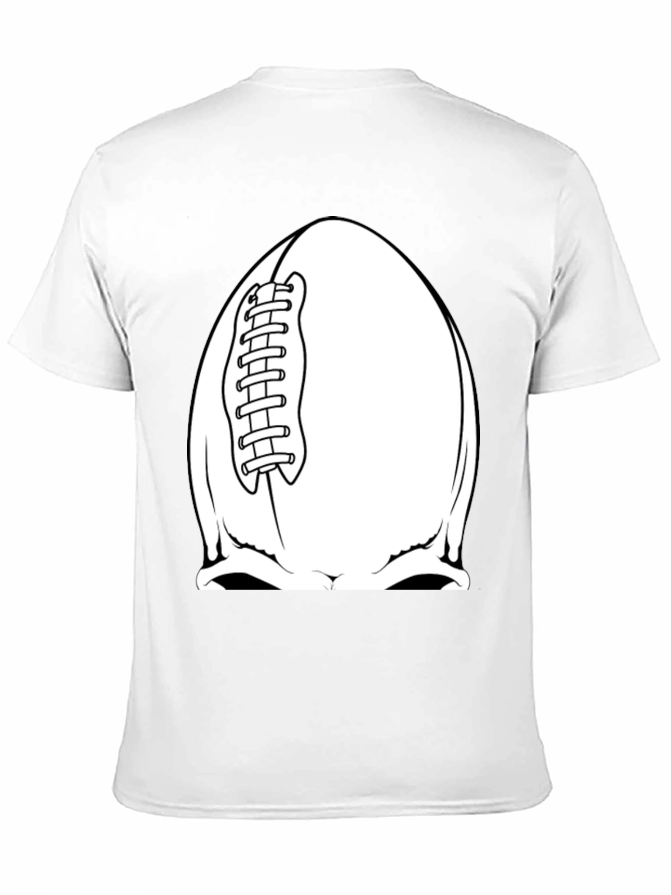 Football Skull Graphic Tee - Black T-Shirt