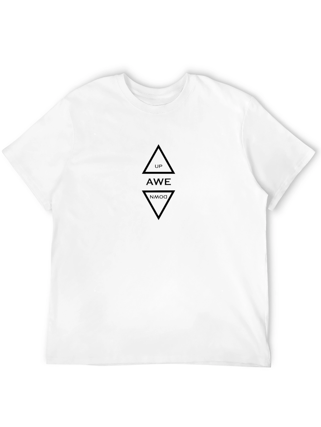 Up Awe Down Graphic Black T-Shirt