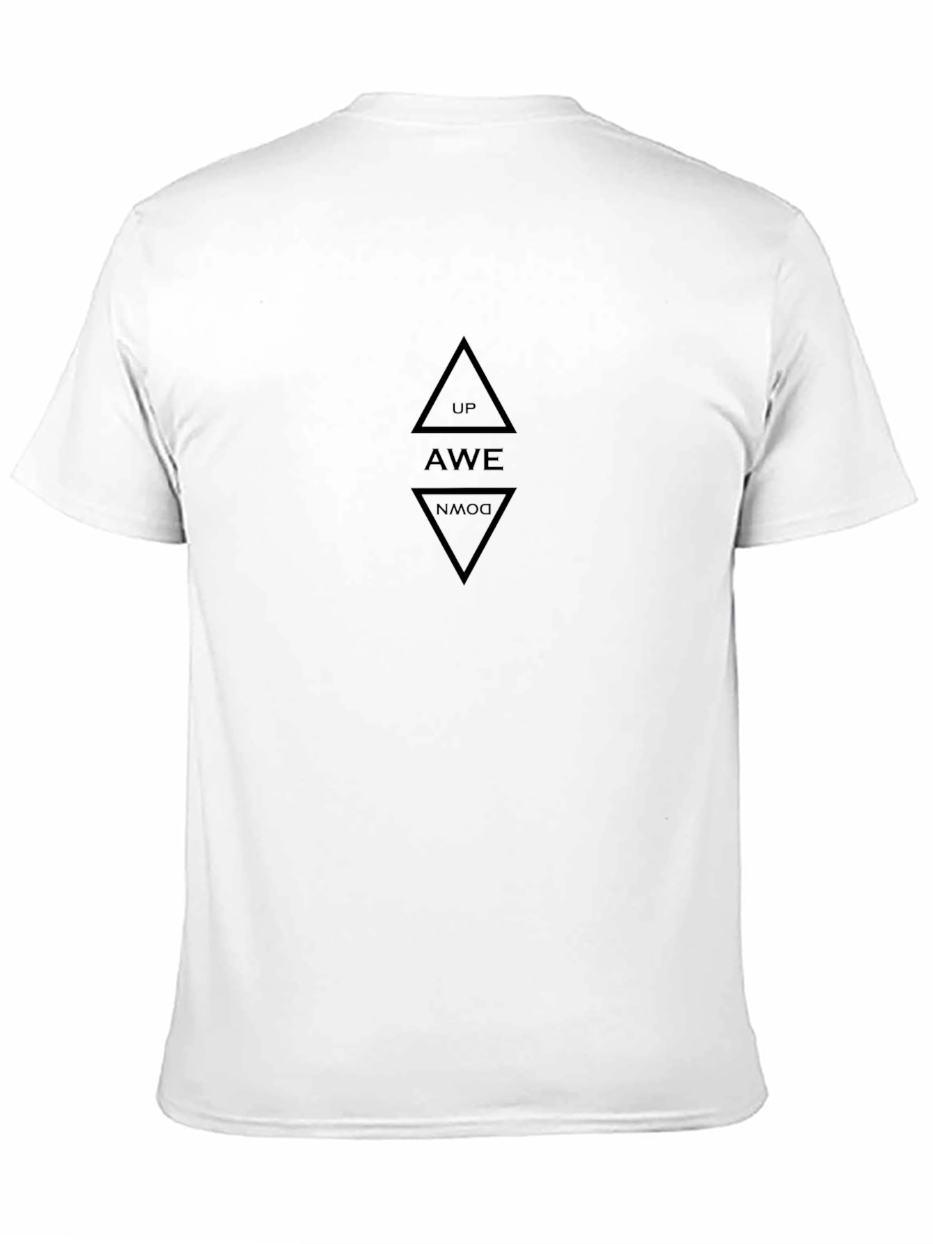 Up Awe Down Graphic Black T-Shirt