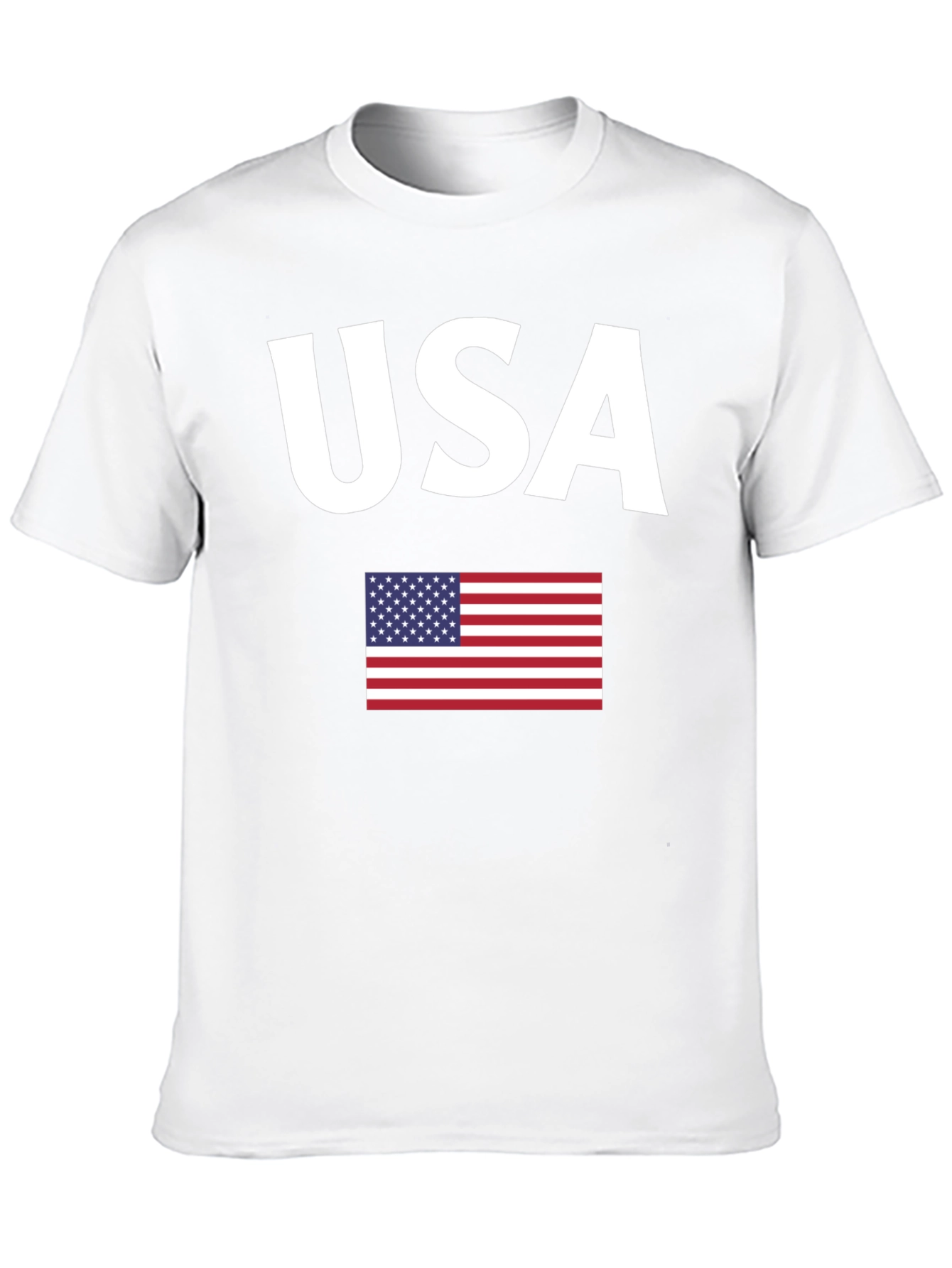 USA Flag Graphic Black T-Shirt