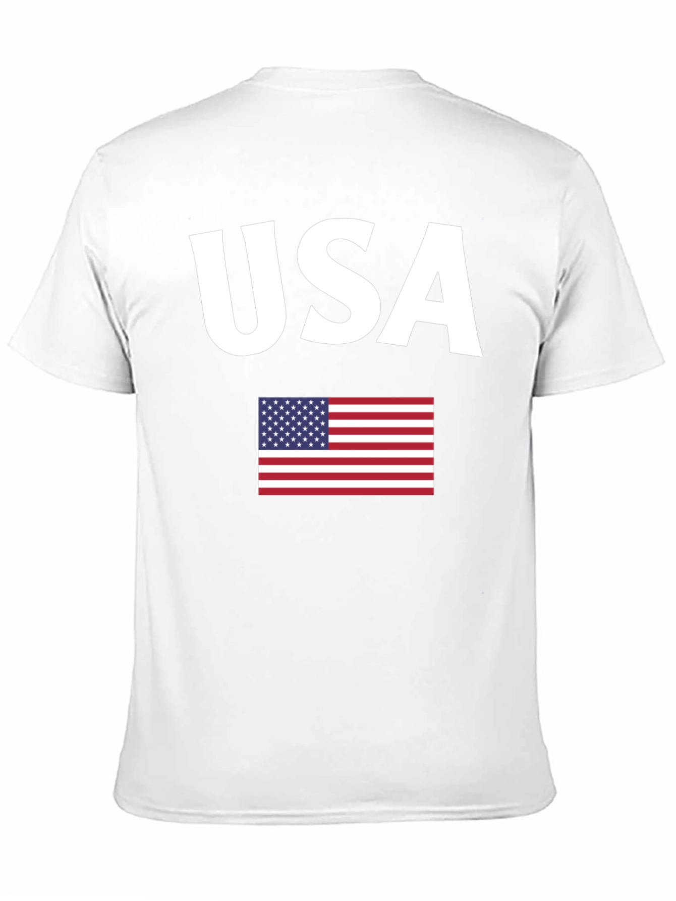 USA Flag Graphic Black T-Shirt