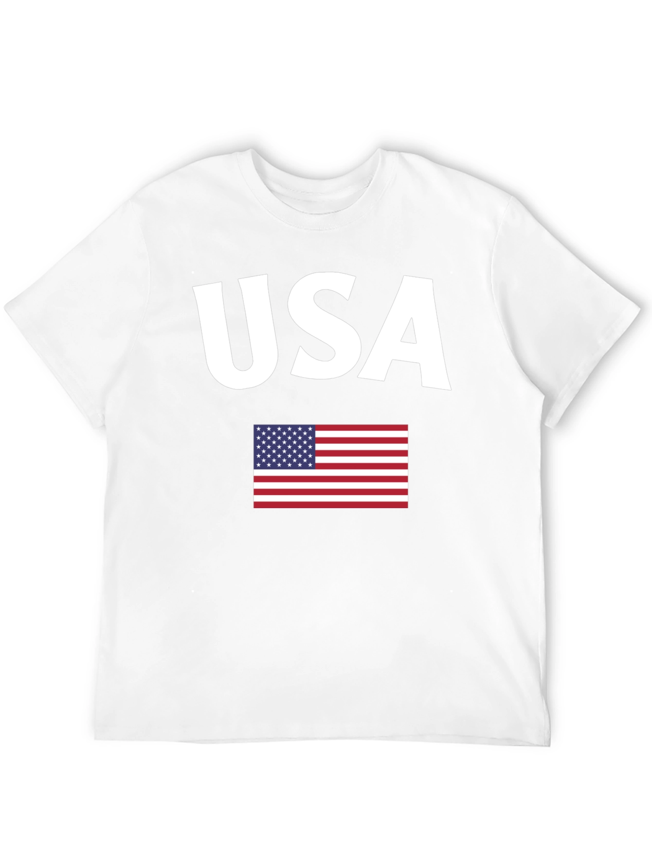 USA Flag Graphic Black T-Shirt