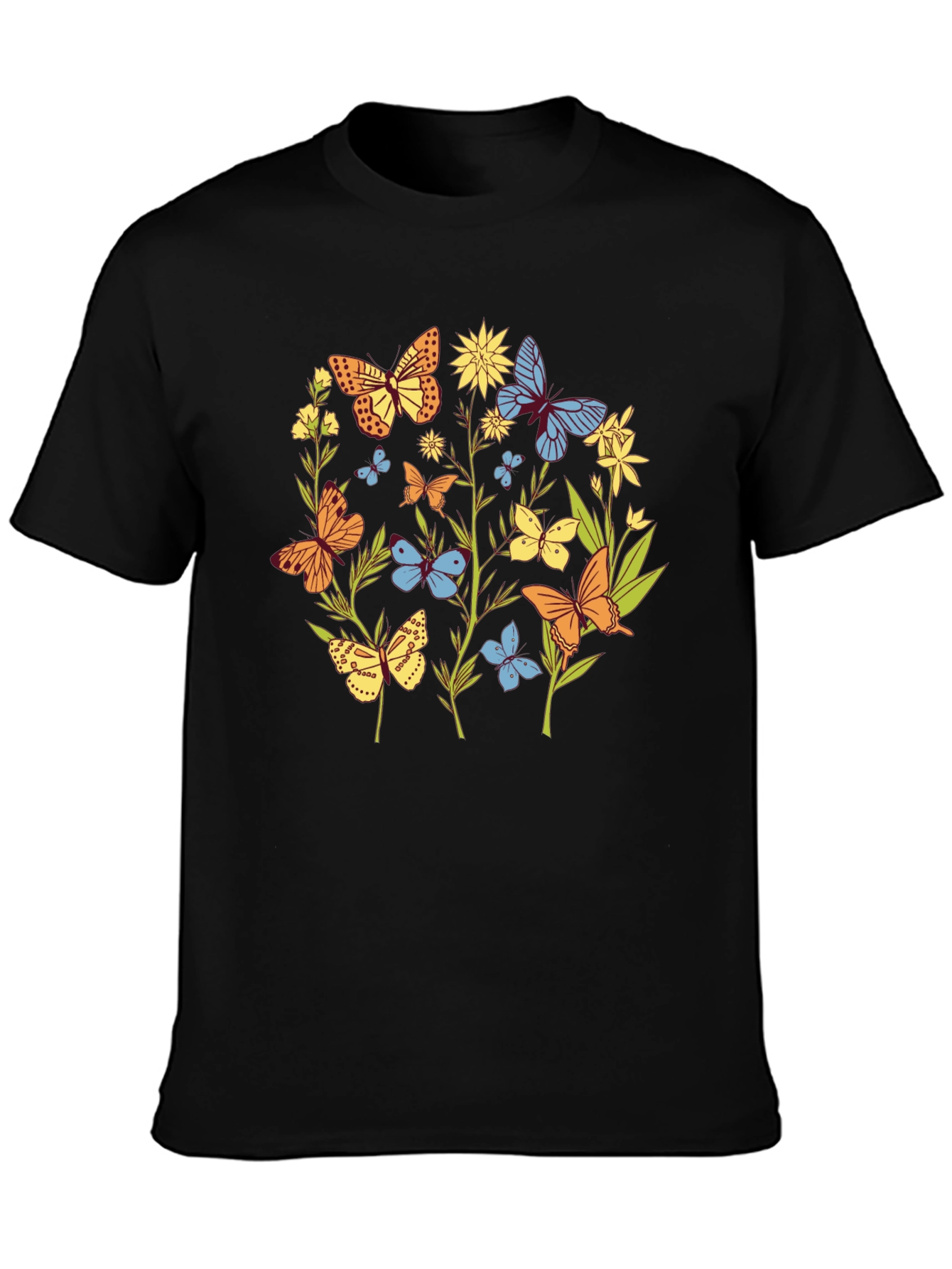 Butterfly Garden Graphic Tee - Stylish Unisex Shirt