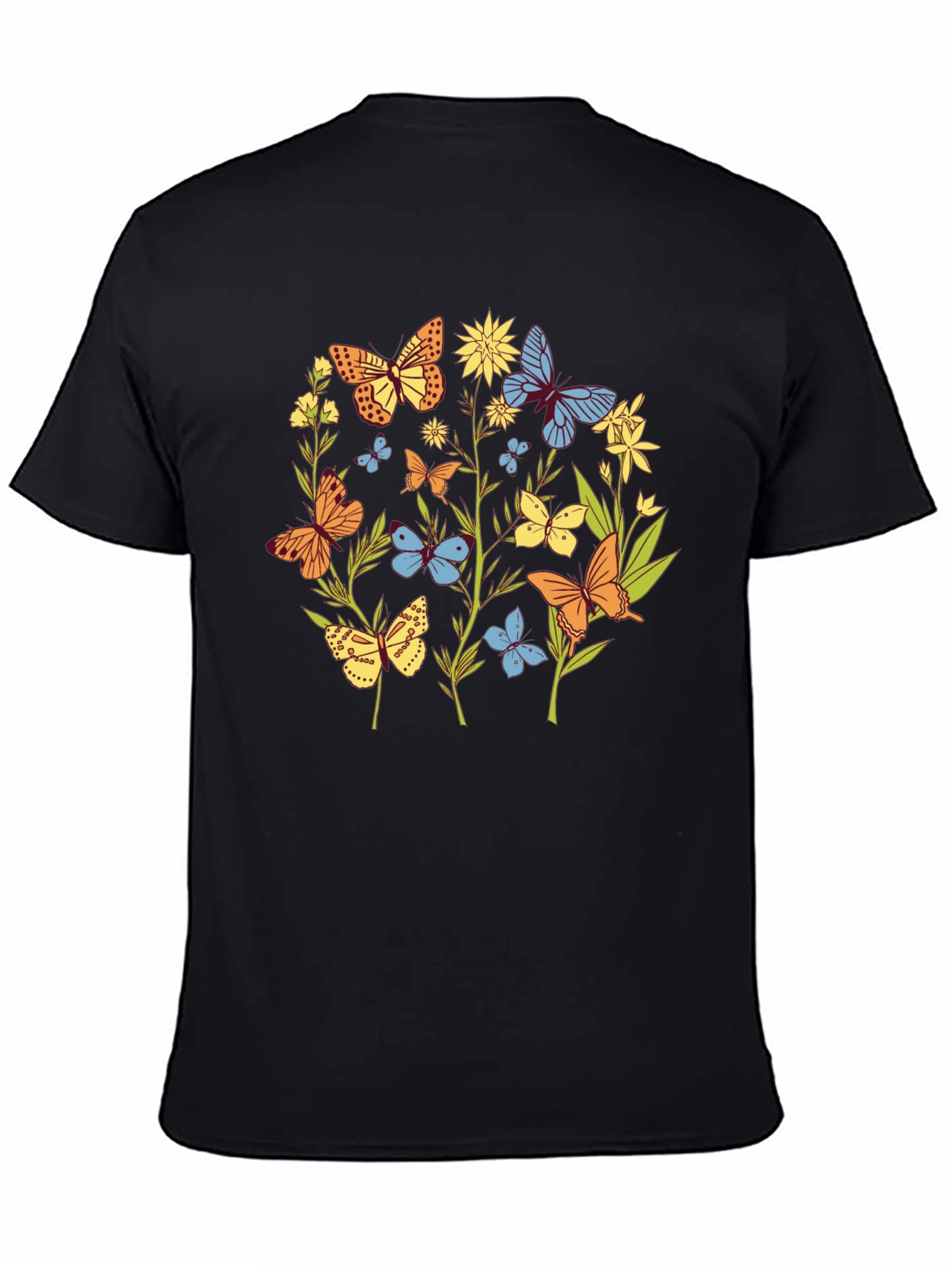 Butterfly Garden Graphic Tee - Stylish Unisex Shirt
