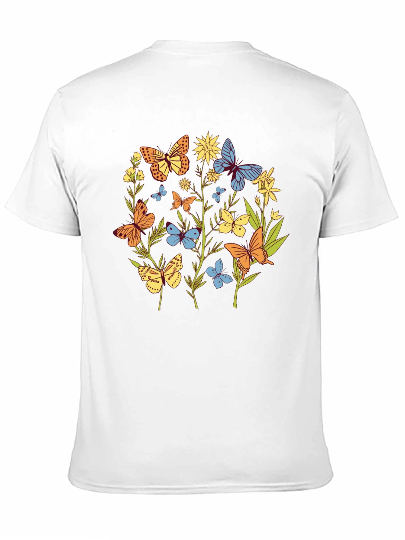 Butterfly Garden Graphic Tee - Stylish Unisex Shirt