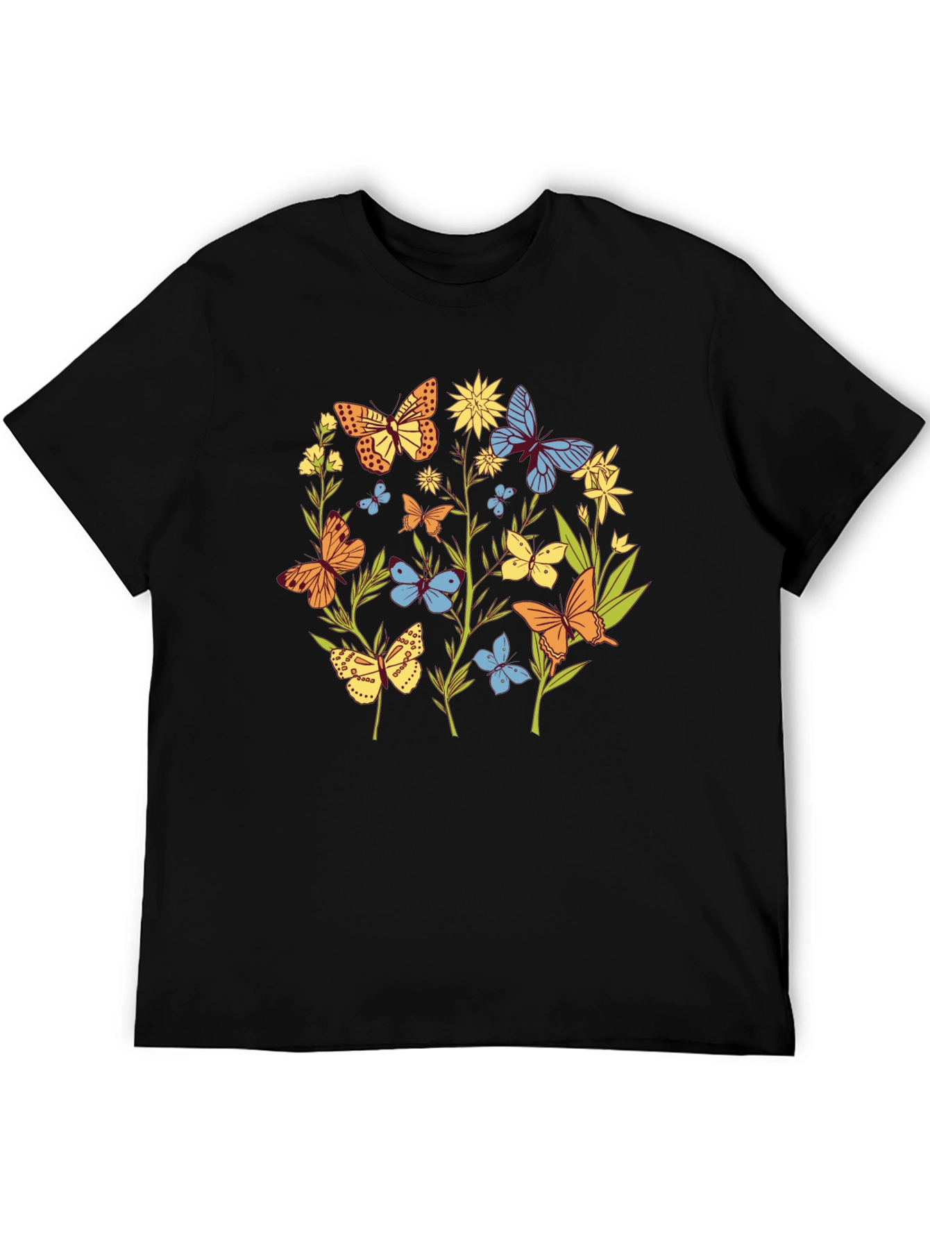 Butterfly Garden Graphic Tee - Stylish Unisex Shirt