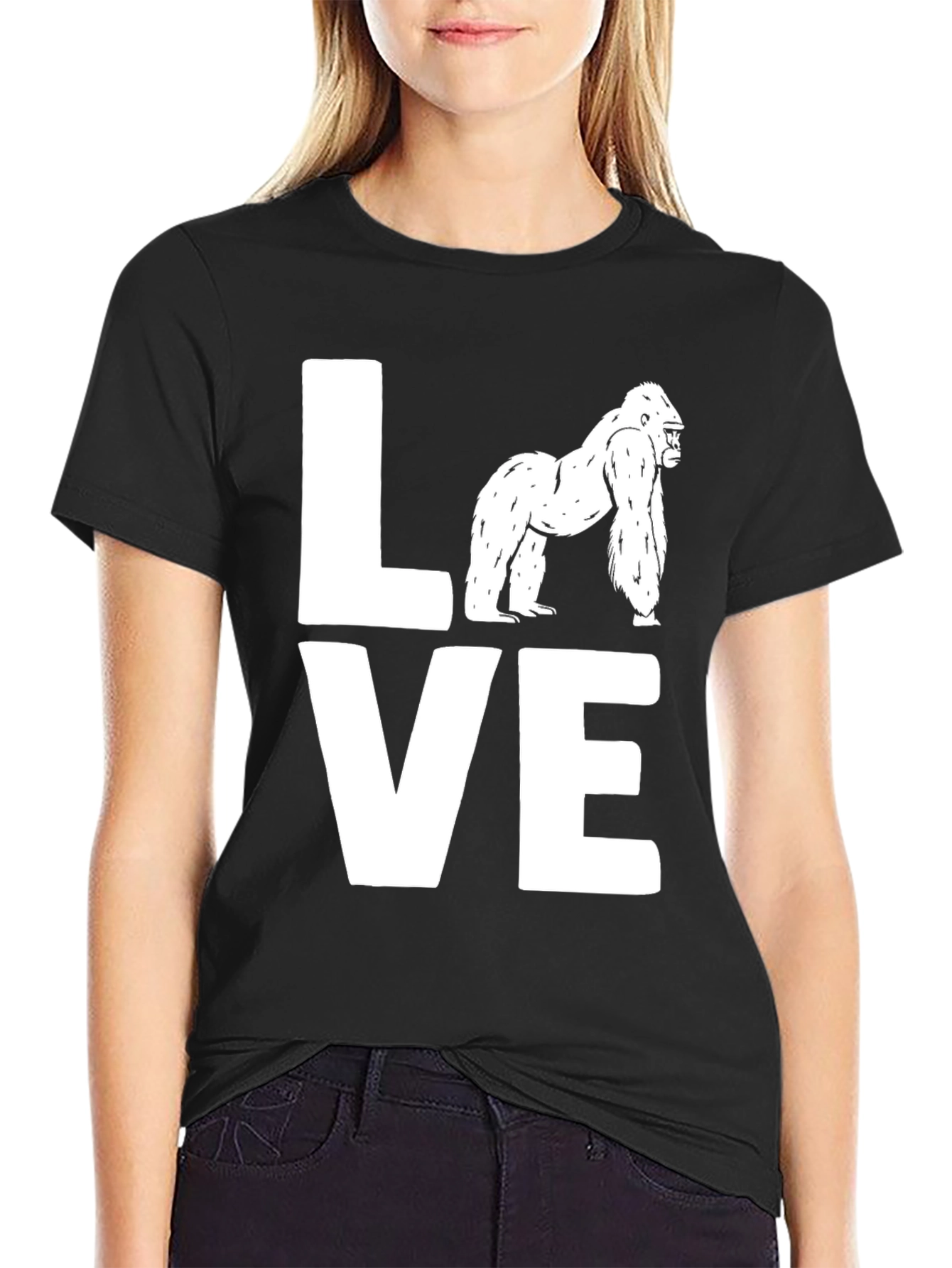 Love Gorilla Graphic Tee - Black