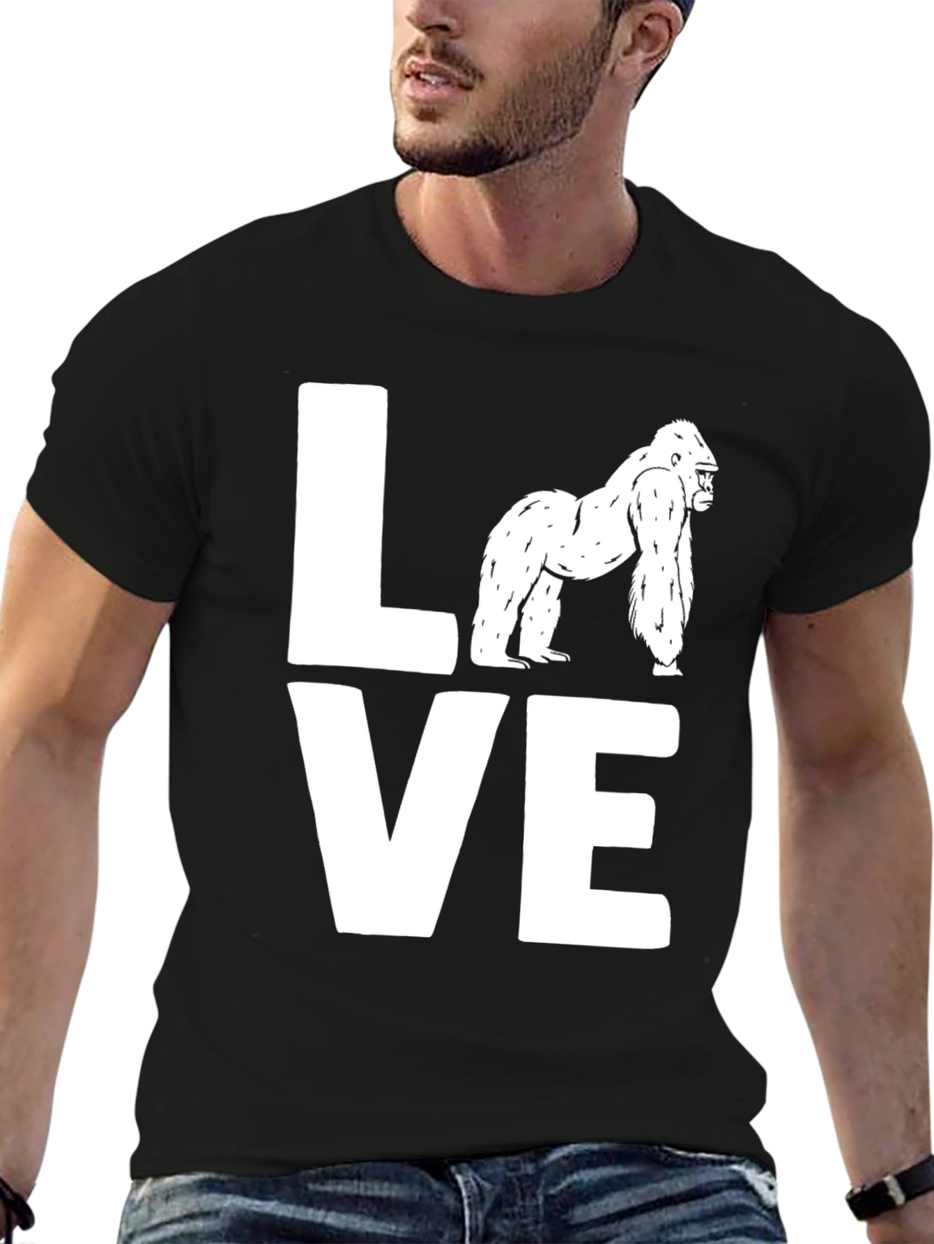 Love Gorilla Graphic Tee - Black