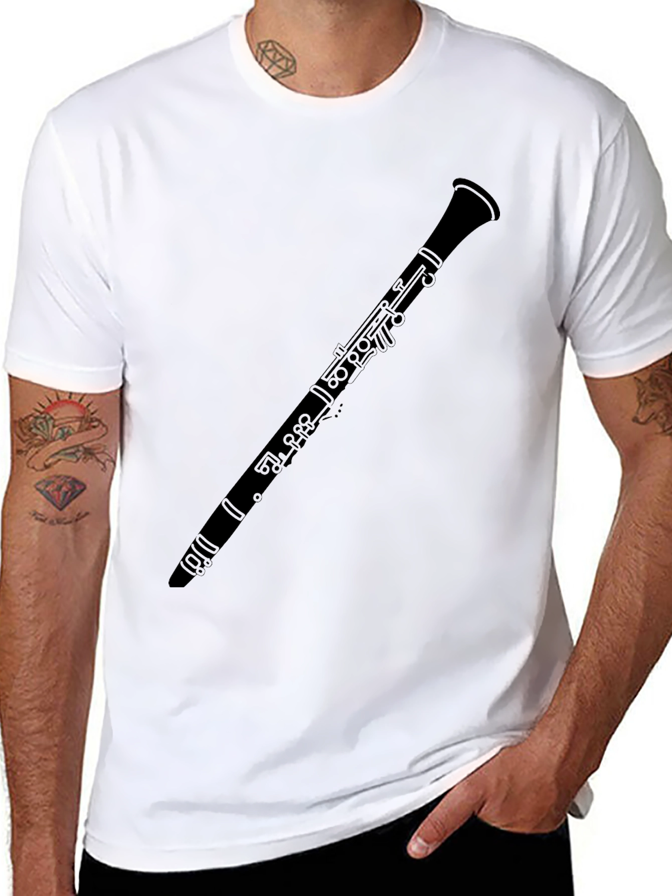 Clarinet Graphic Tee - Music Lover Shirt