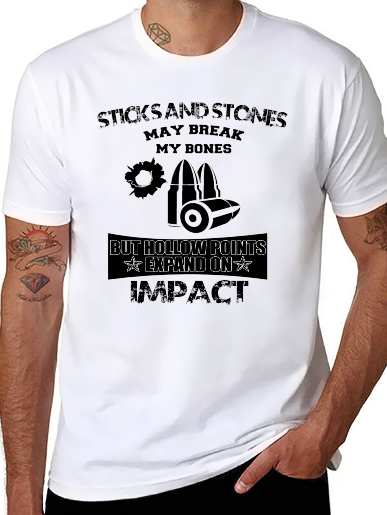 Sticks and Stones Graphic T-Shirt