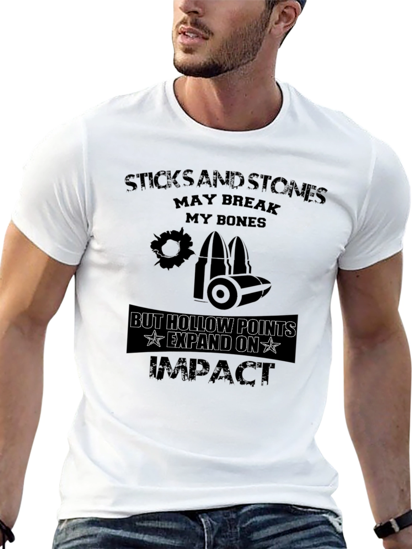 Sticks and Stones Graphic T-Shirt