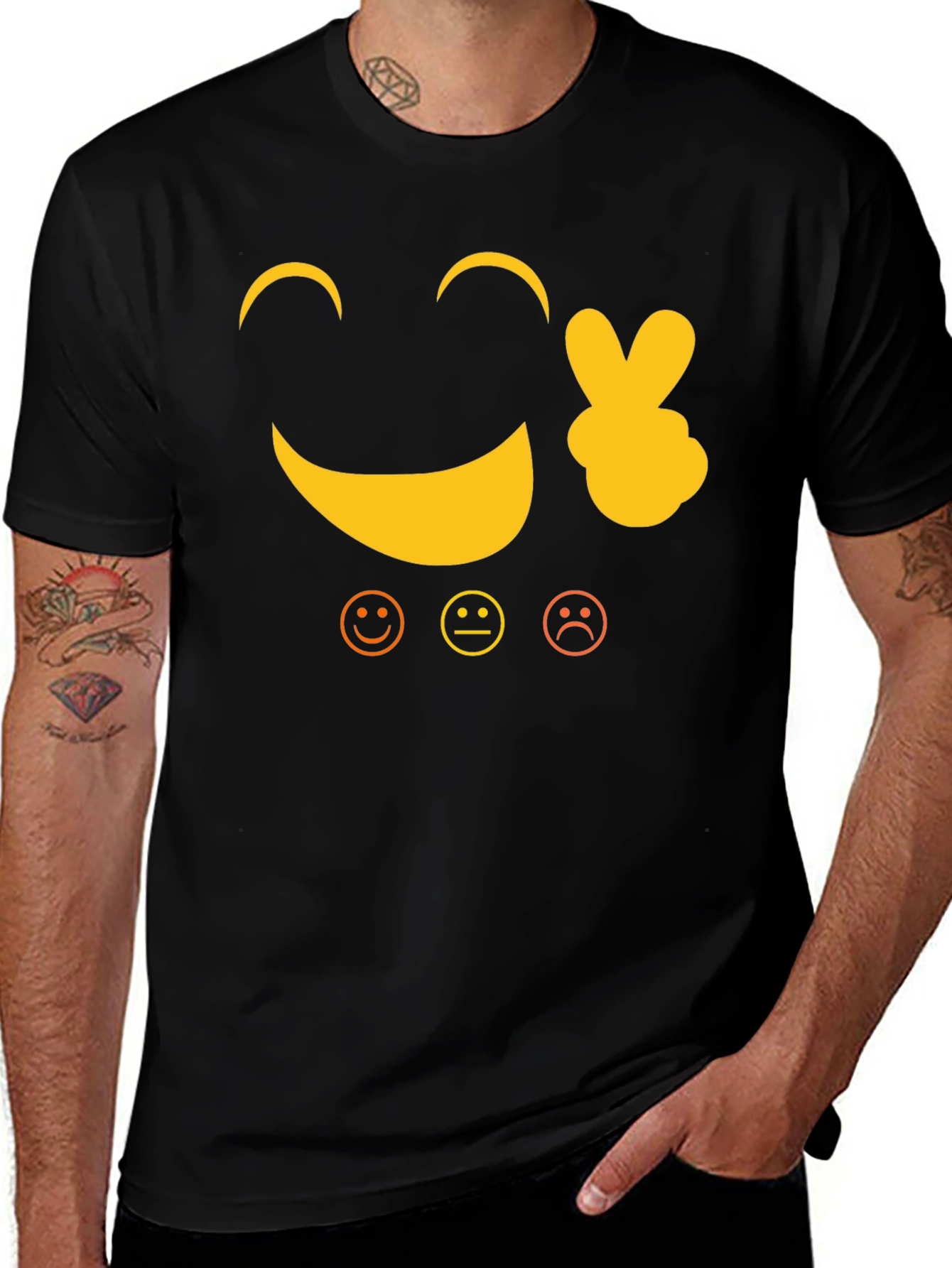 Emoji Graphic Print T-Shirt - Fun and Casual
