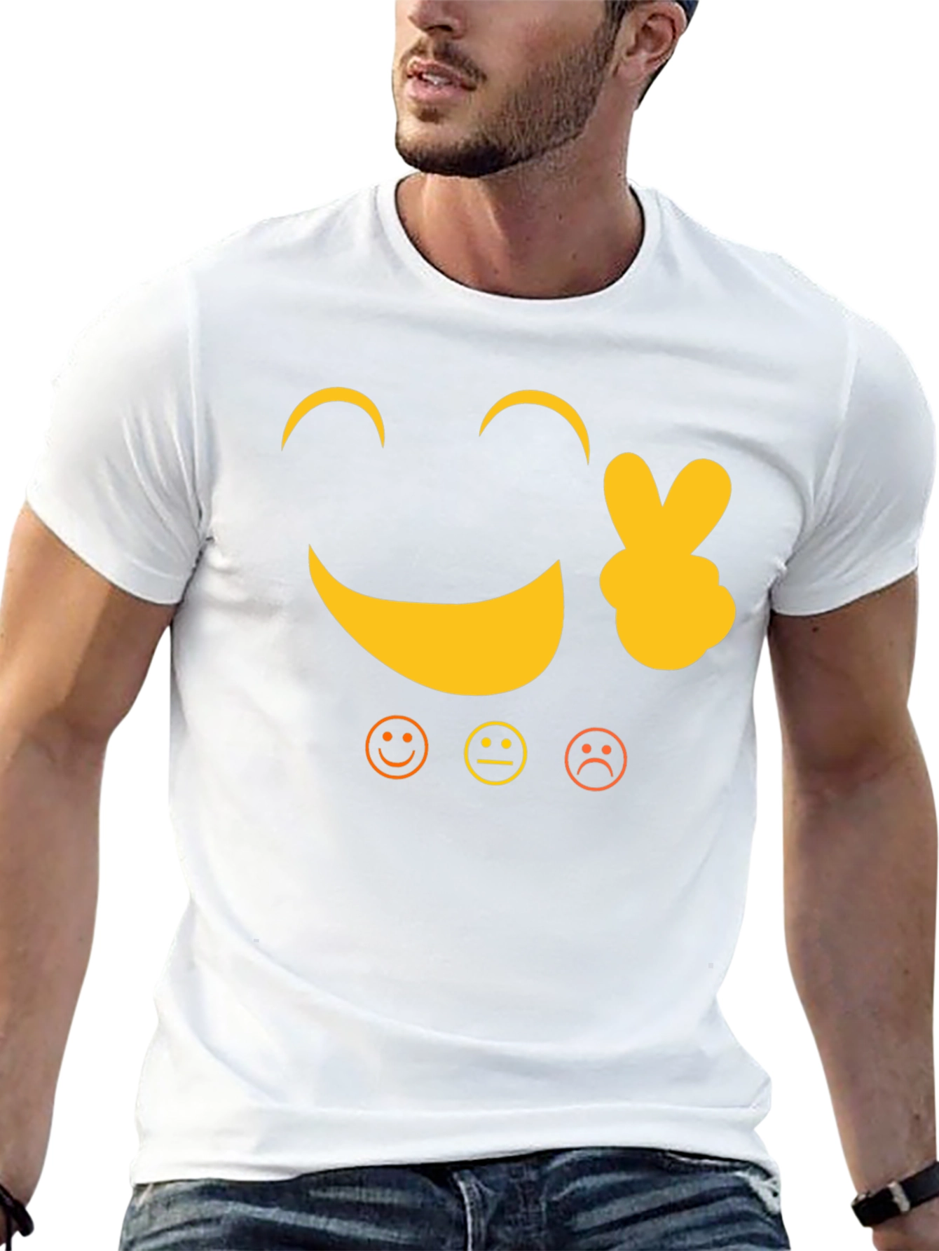 Emoji Graphic Print T-Shirt - Fun and Casual