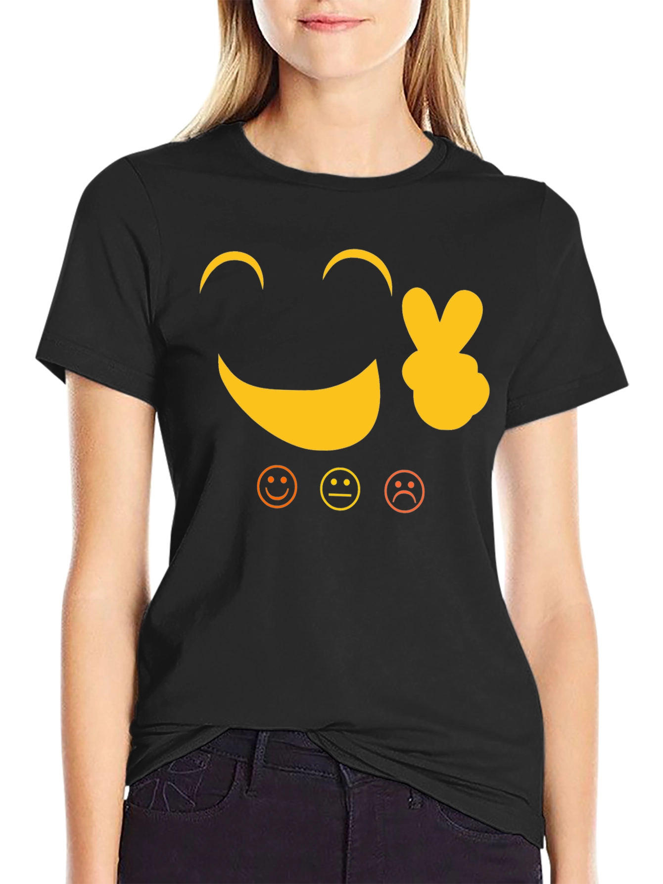 Emoji Graphic Print T-Shirt - Fun and Casual