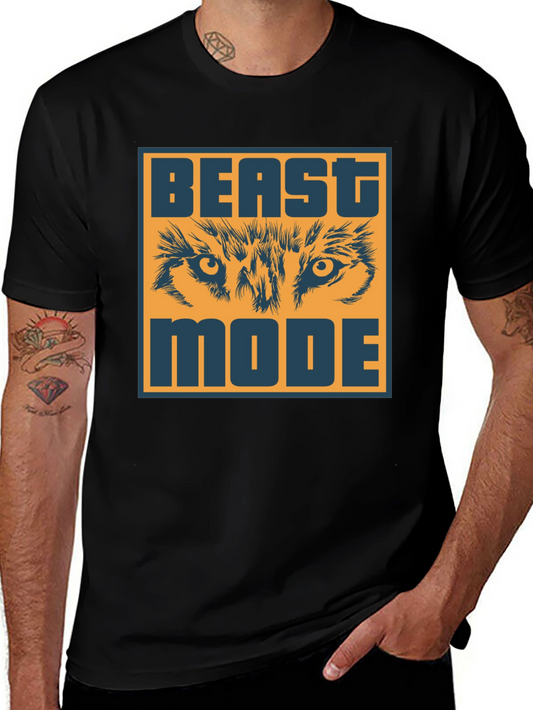 Beast Mode Graphic Tee - Wolf Eyes Design