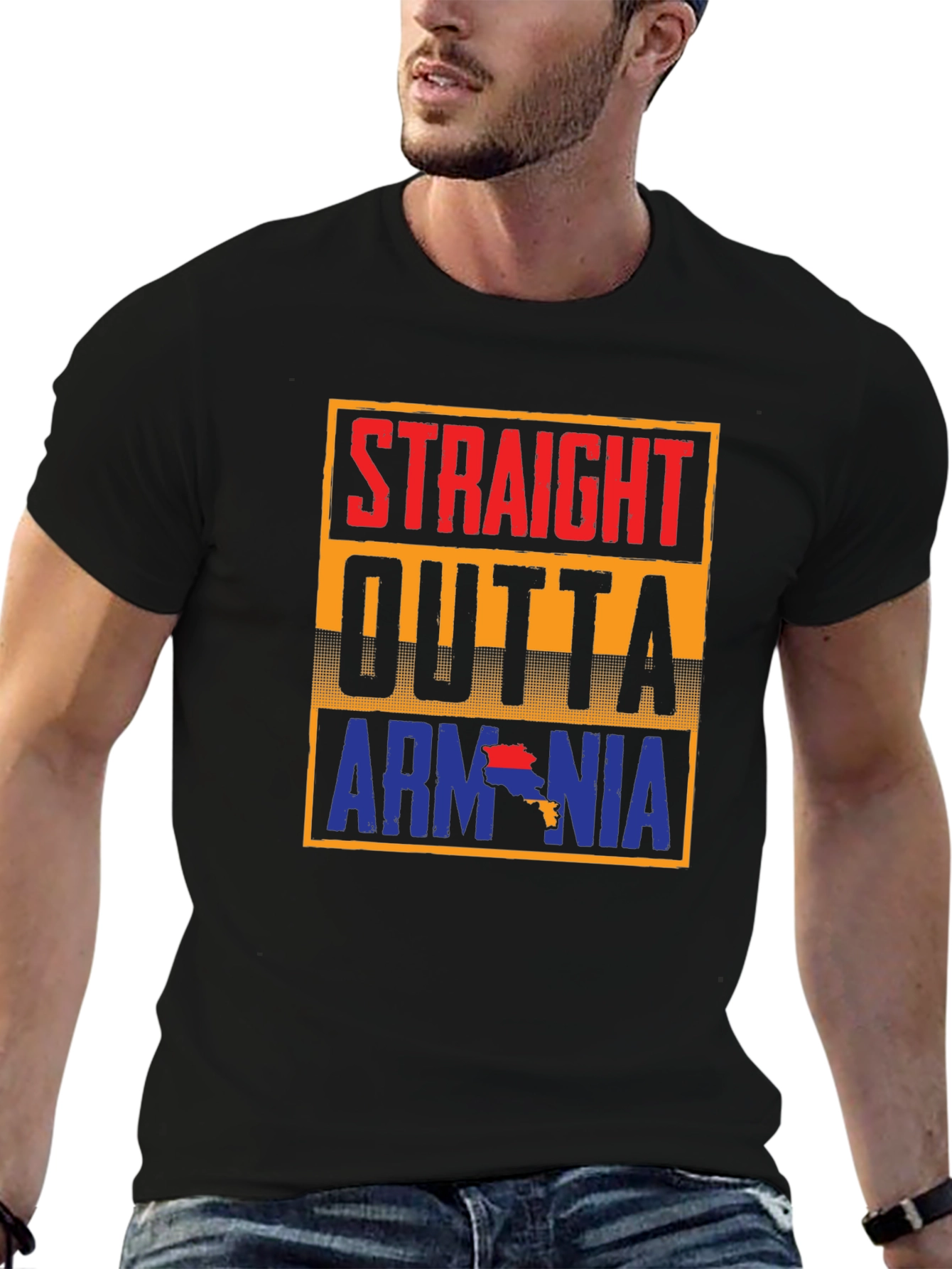 Straight Outta Armenia T-Shirt - Black