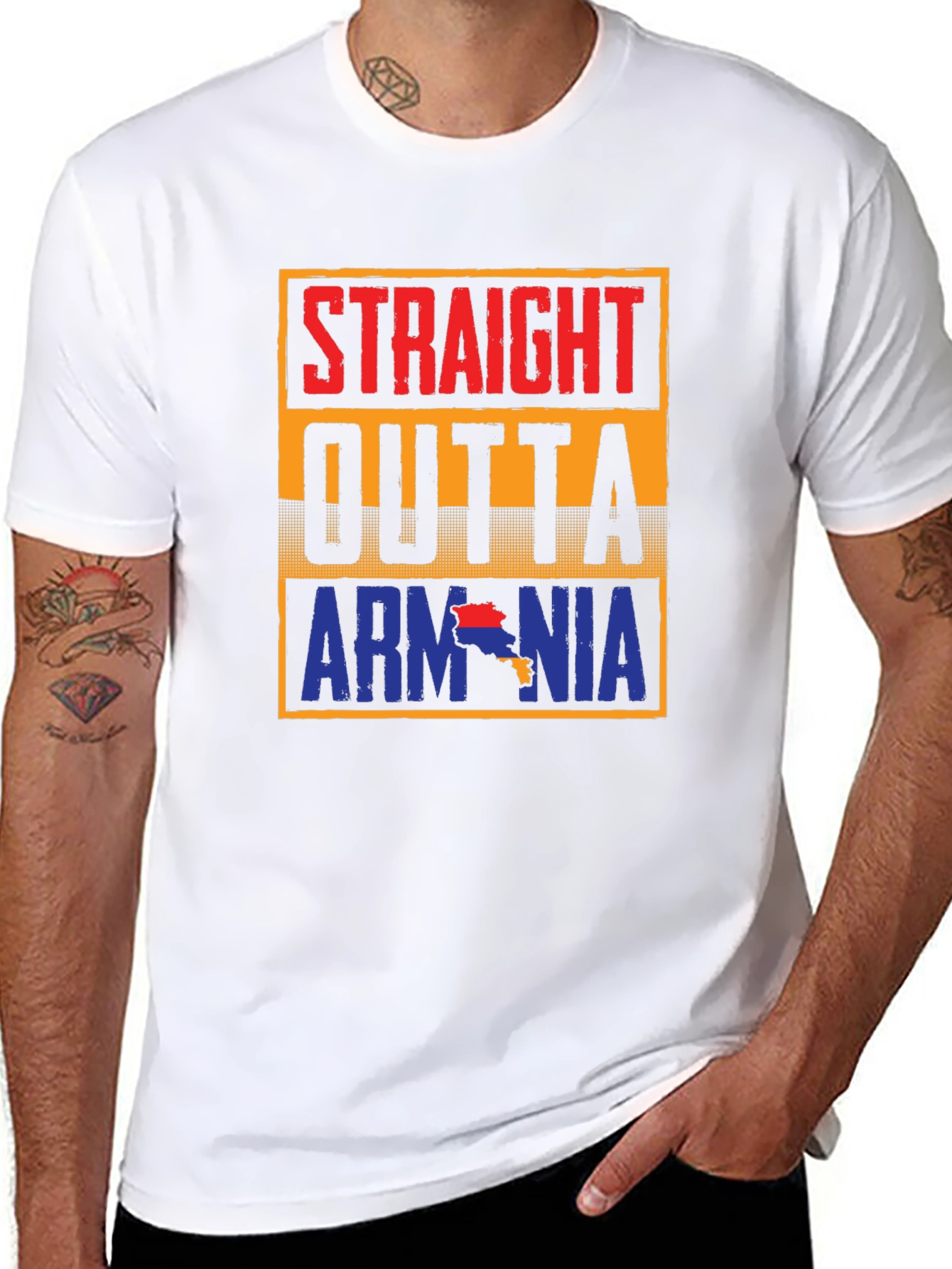 Straight Outta Armenia T-Shirt - Black
