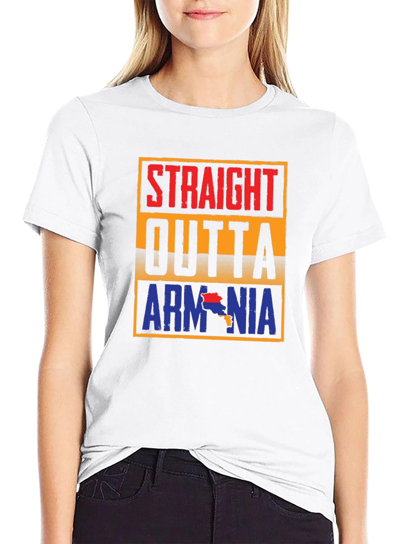 Straight Outta Armenia T-Shirt - Black