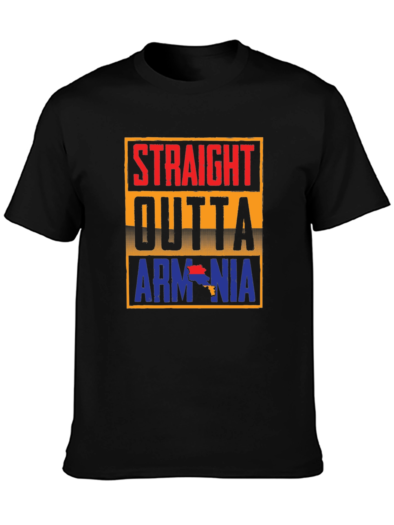 Straight Outta Armenia T-Shirt - Black