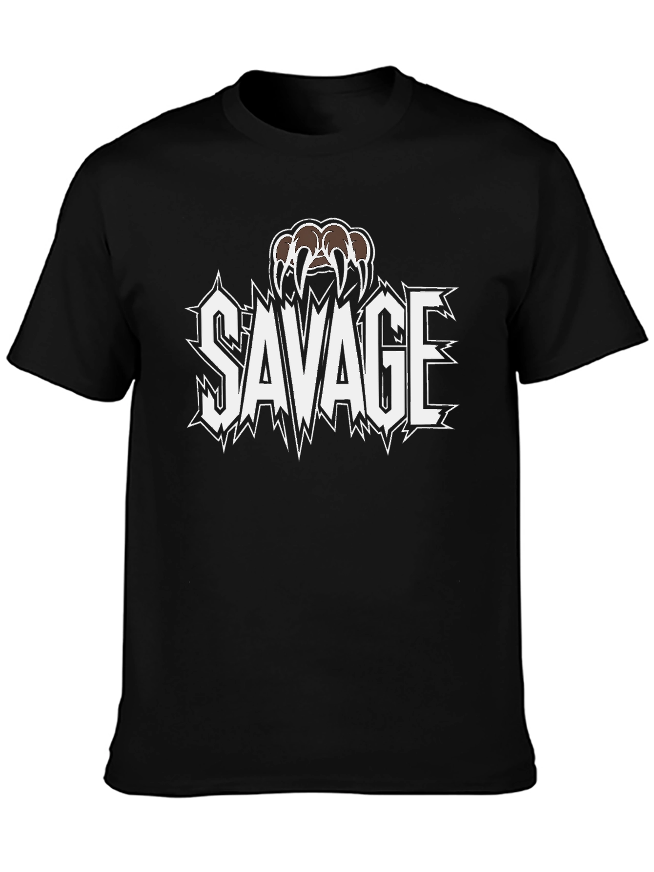 Savage Claw Graphic Print Black T-Shirt
