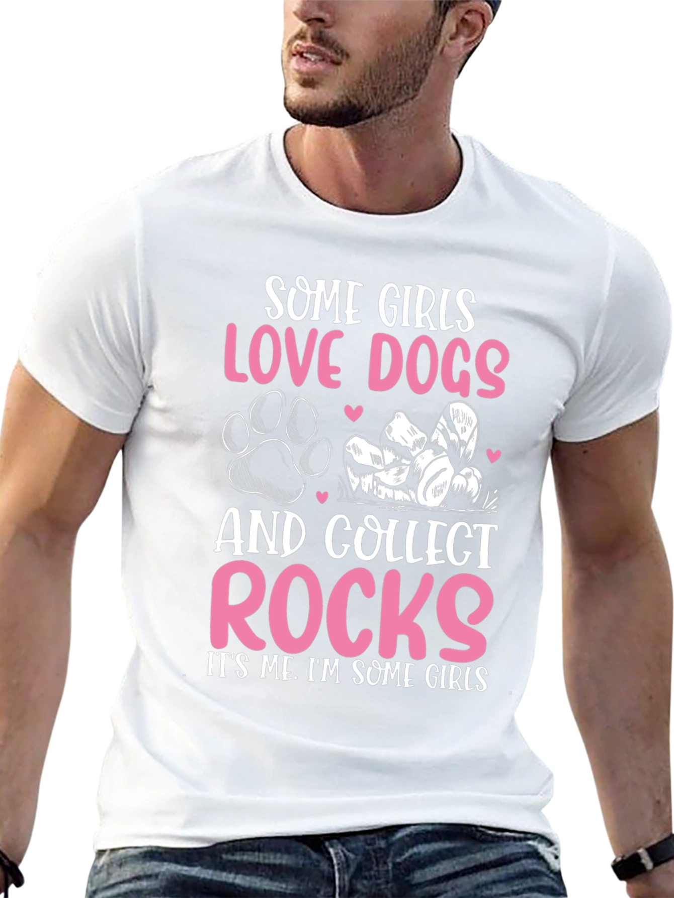 Some Girls Love Dogs & Collect Rocks Graphic Tee